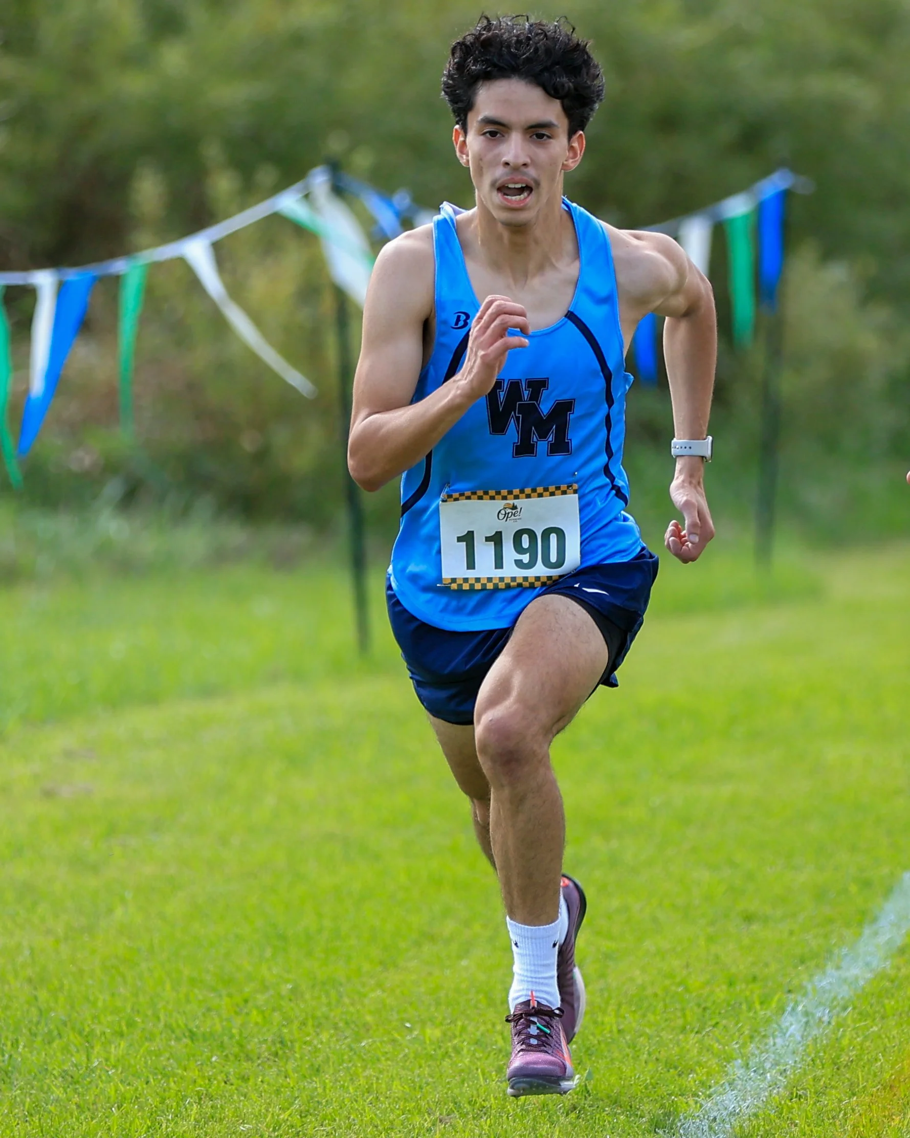 WM runner at the finish line