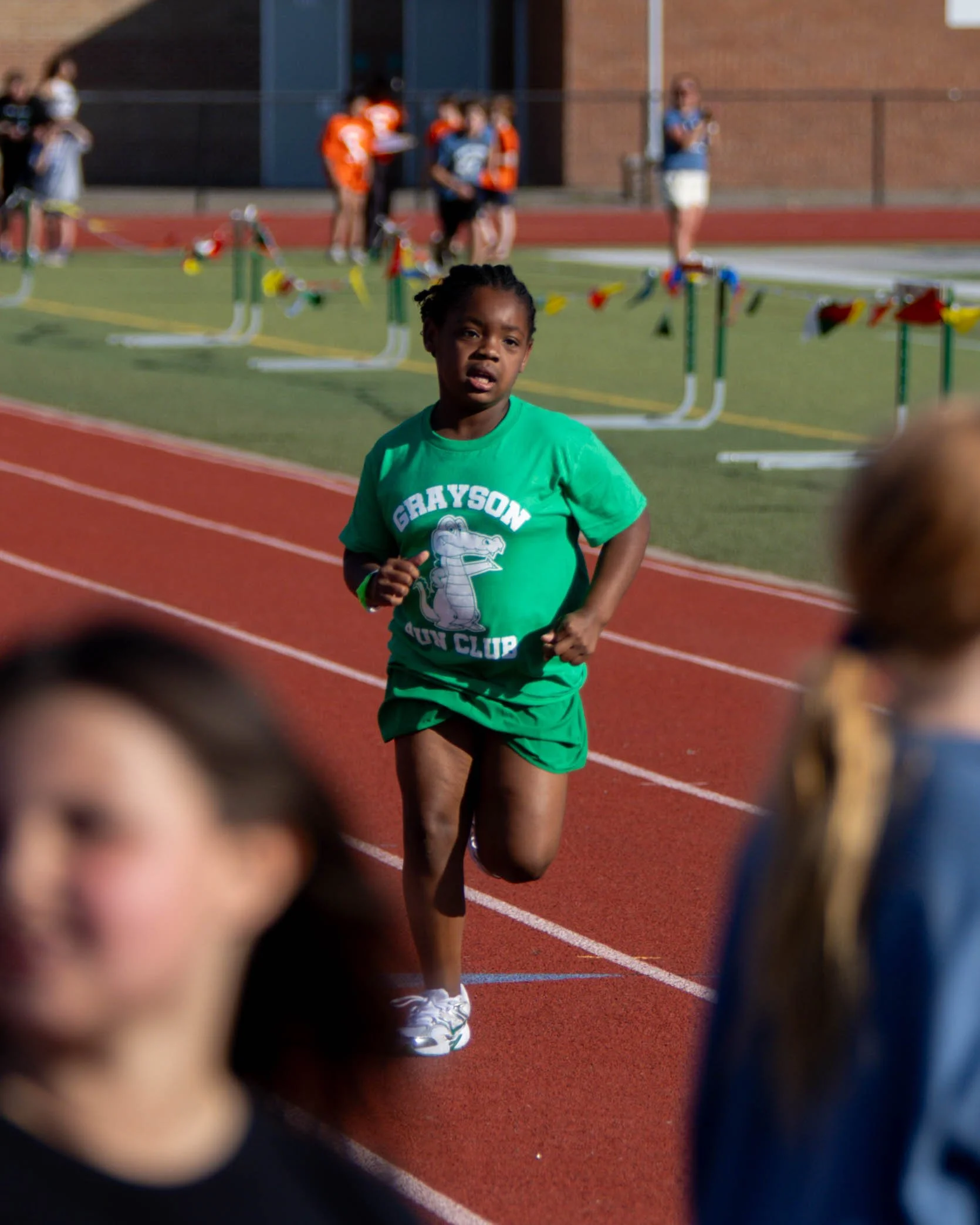 Grayson girl finishes the race