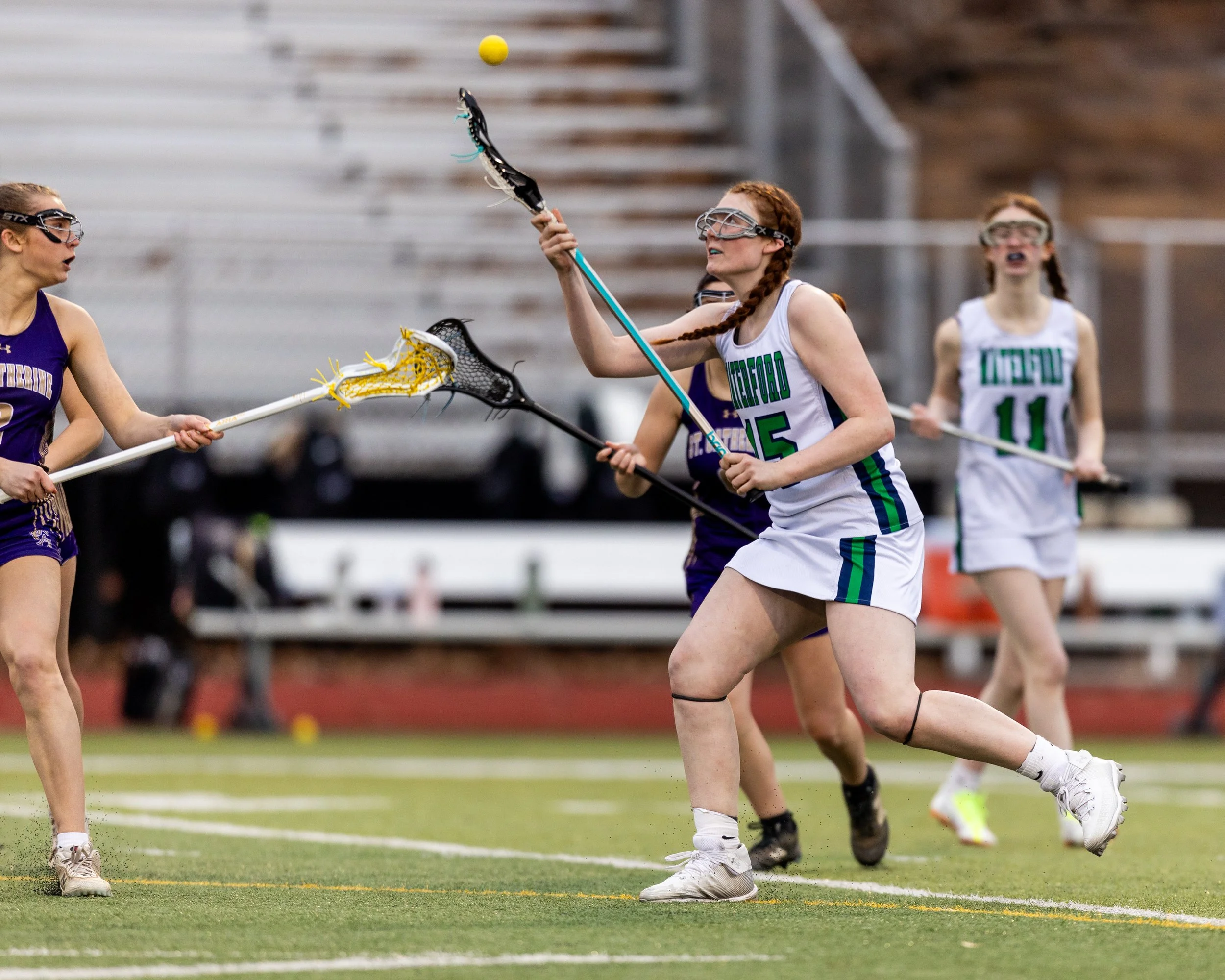 #15 with the ball in the air