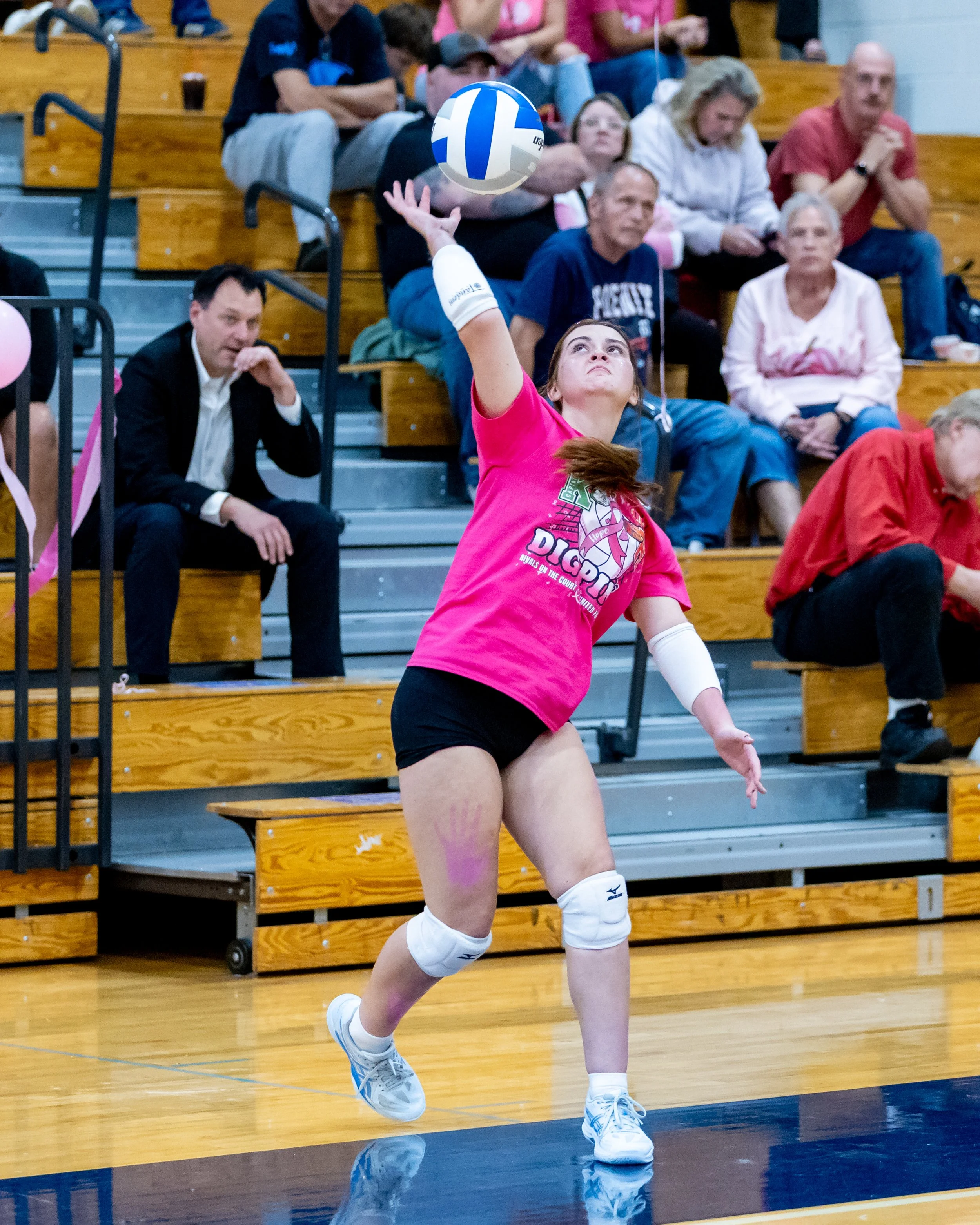 Kettering player hits the ball