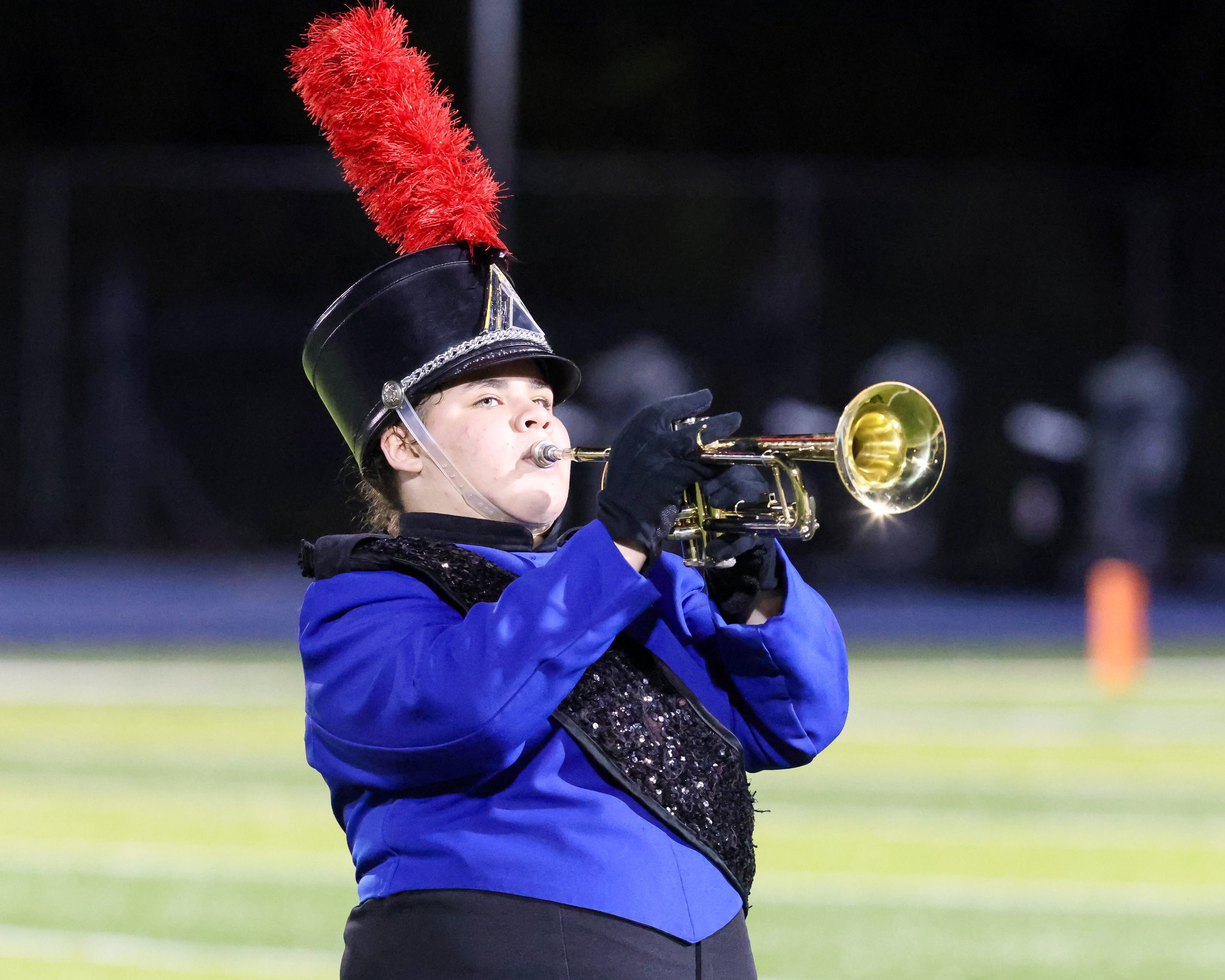 WM Marching Band trumpet player