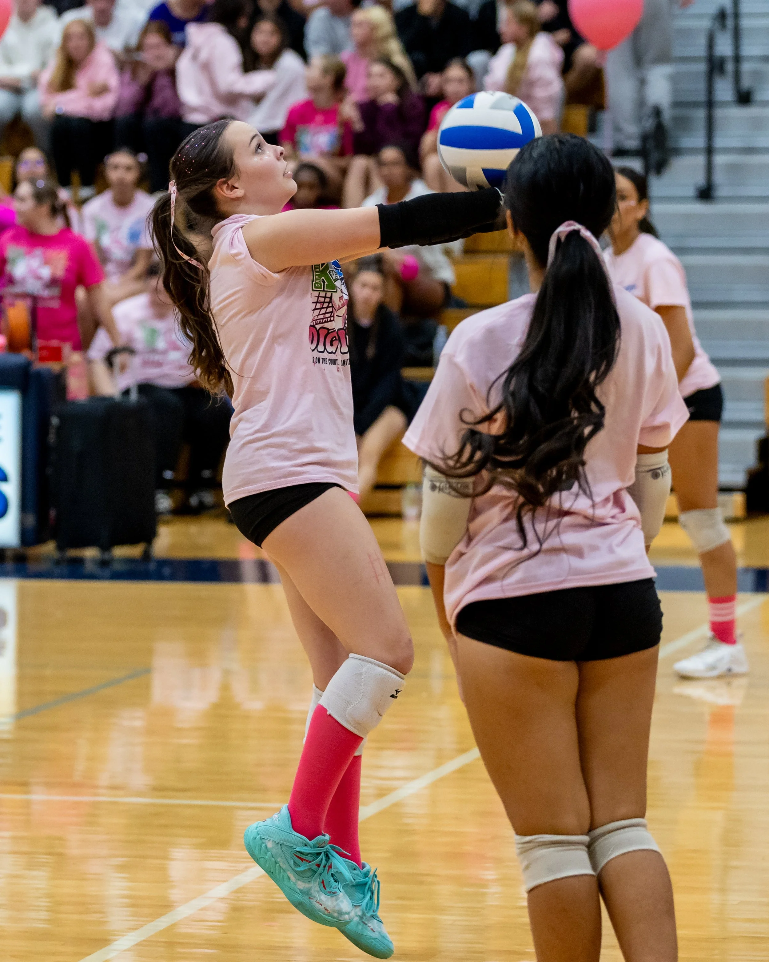 Mott player hits the ball