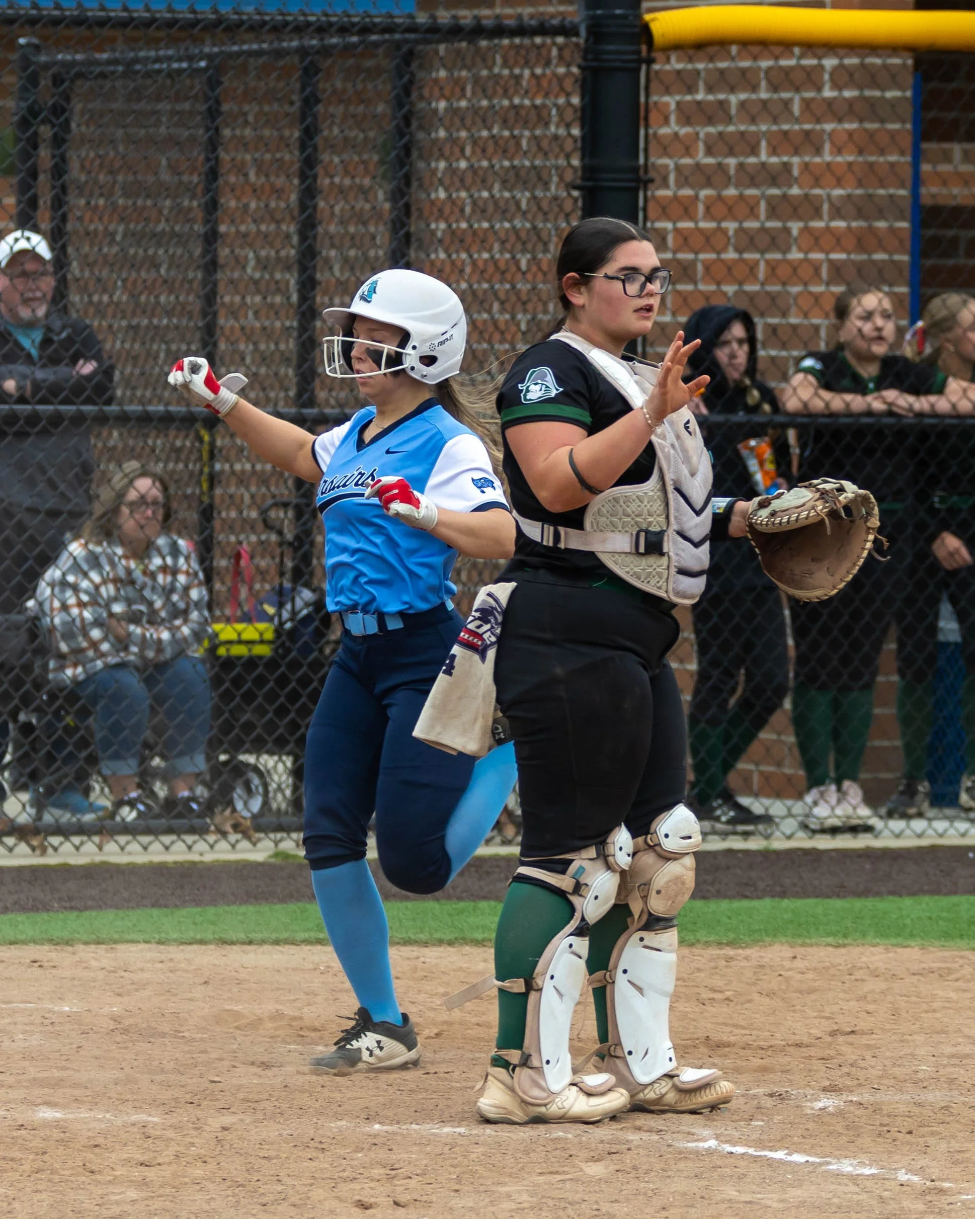 Mott runner crosses home plate