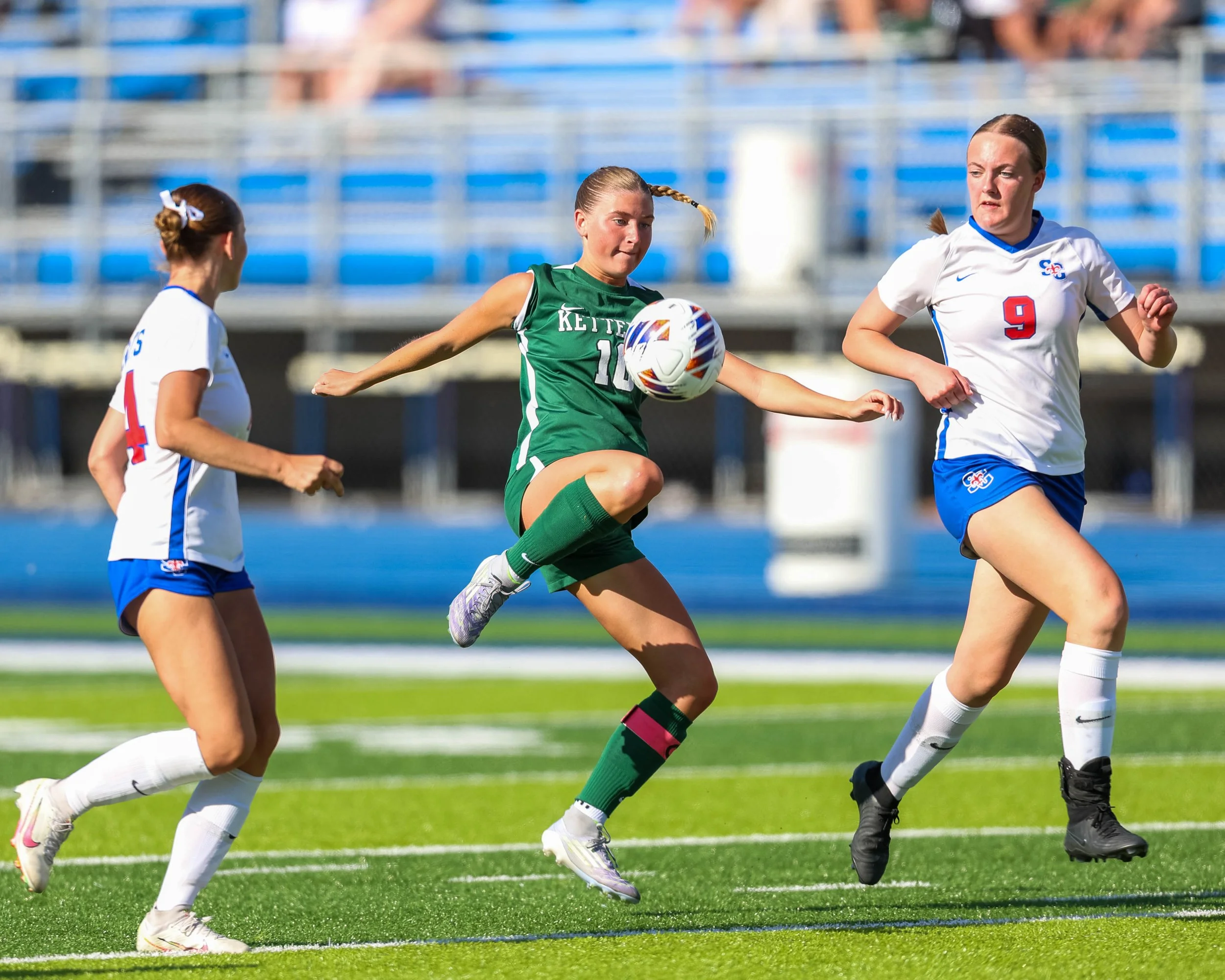 #10 with the ball in the air