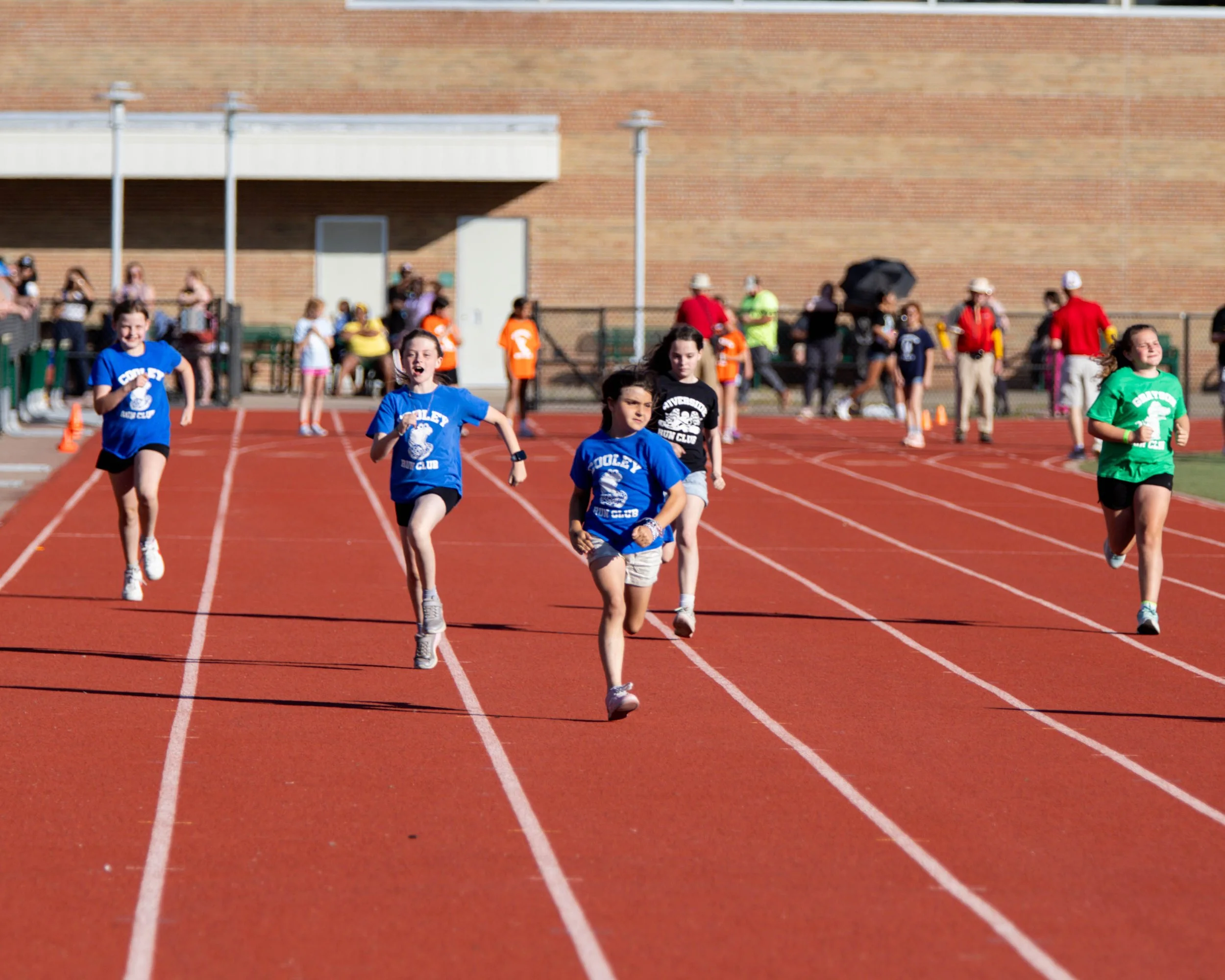 Cooley, Riverside and Grayson girls on the track
