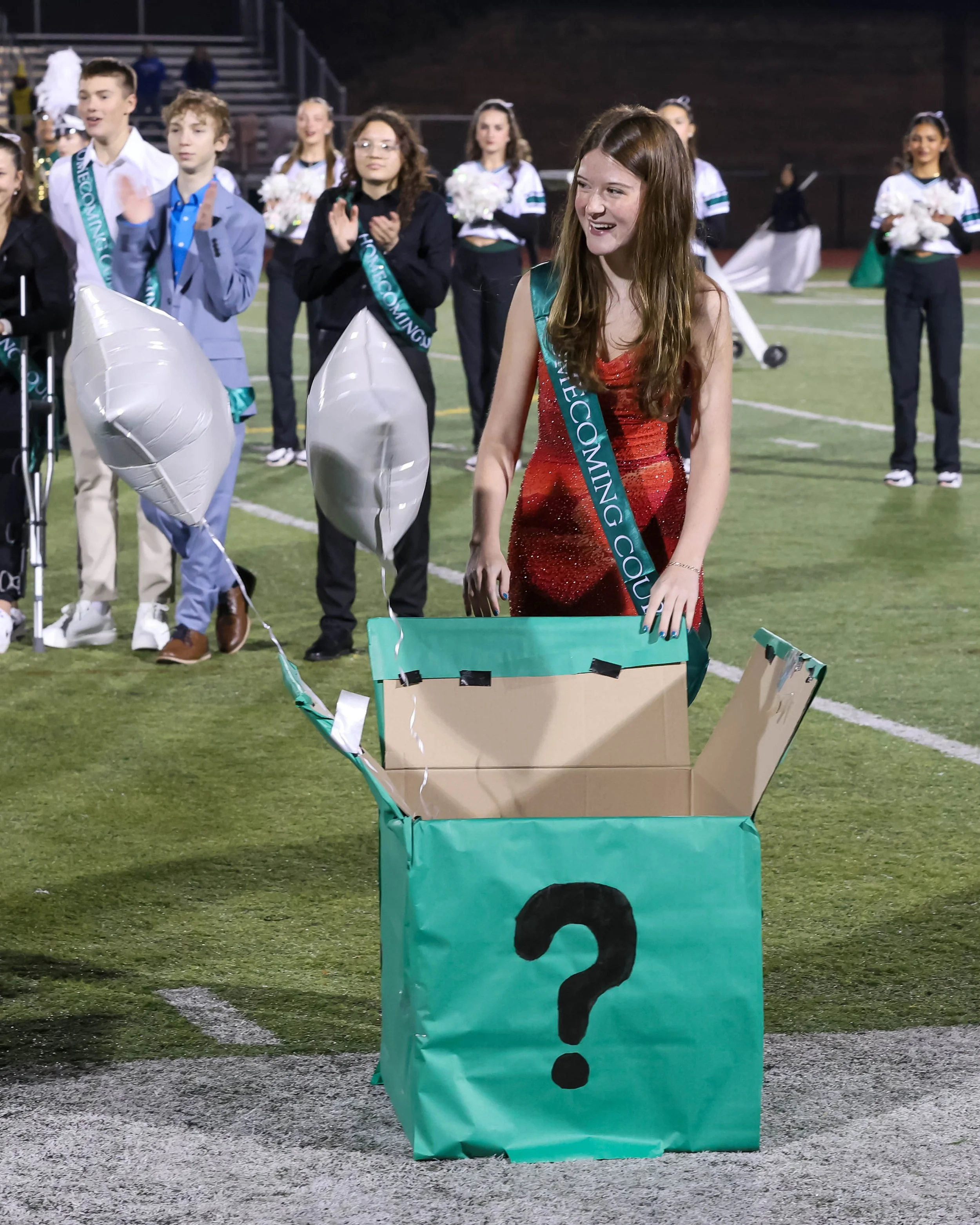 WK Homecoming Court finalist opening box