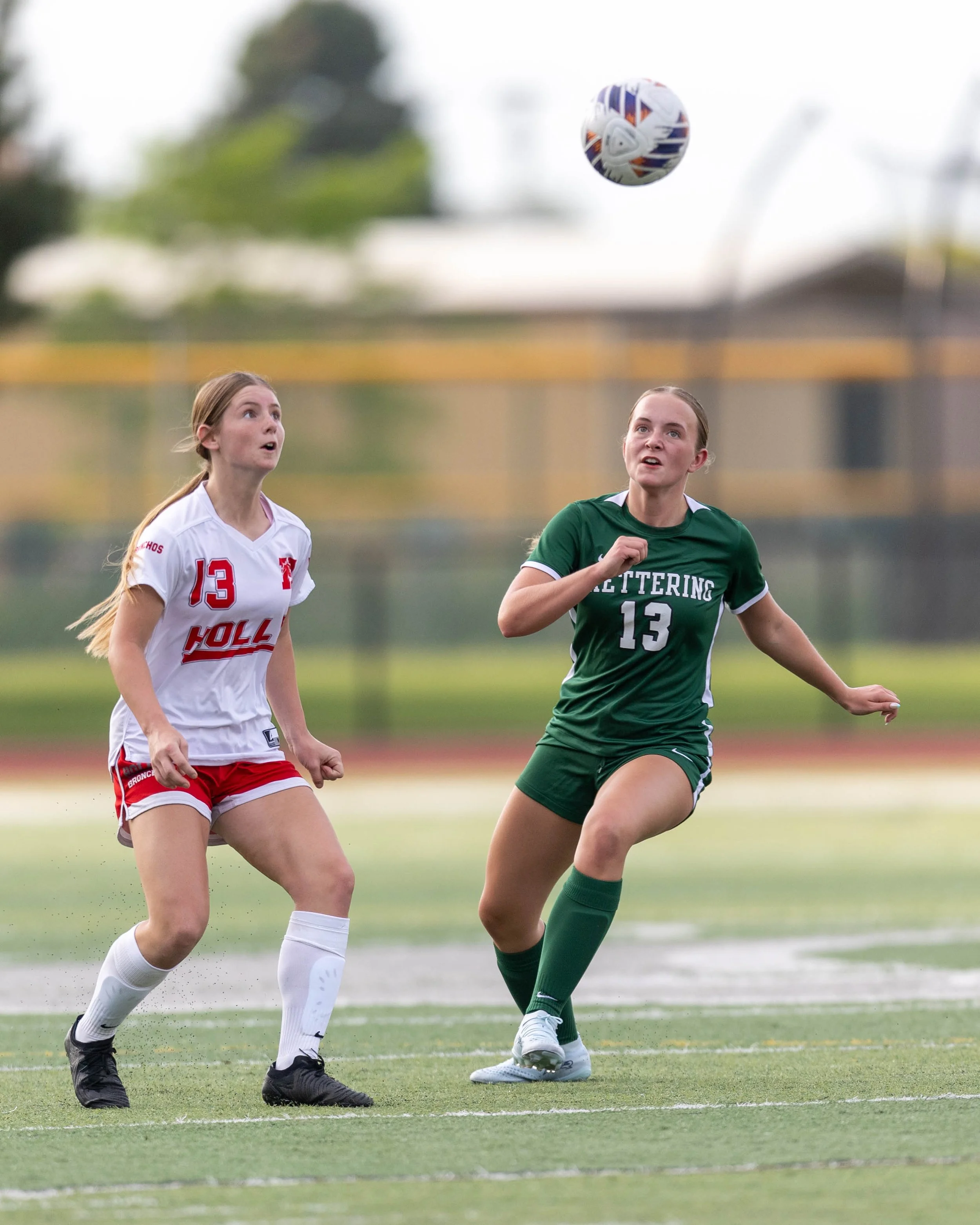 #13 with the ball in the air