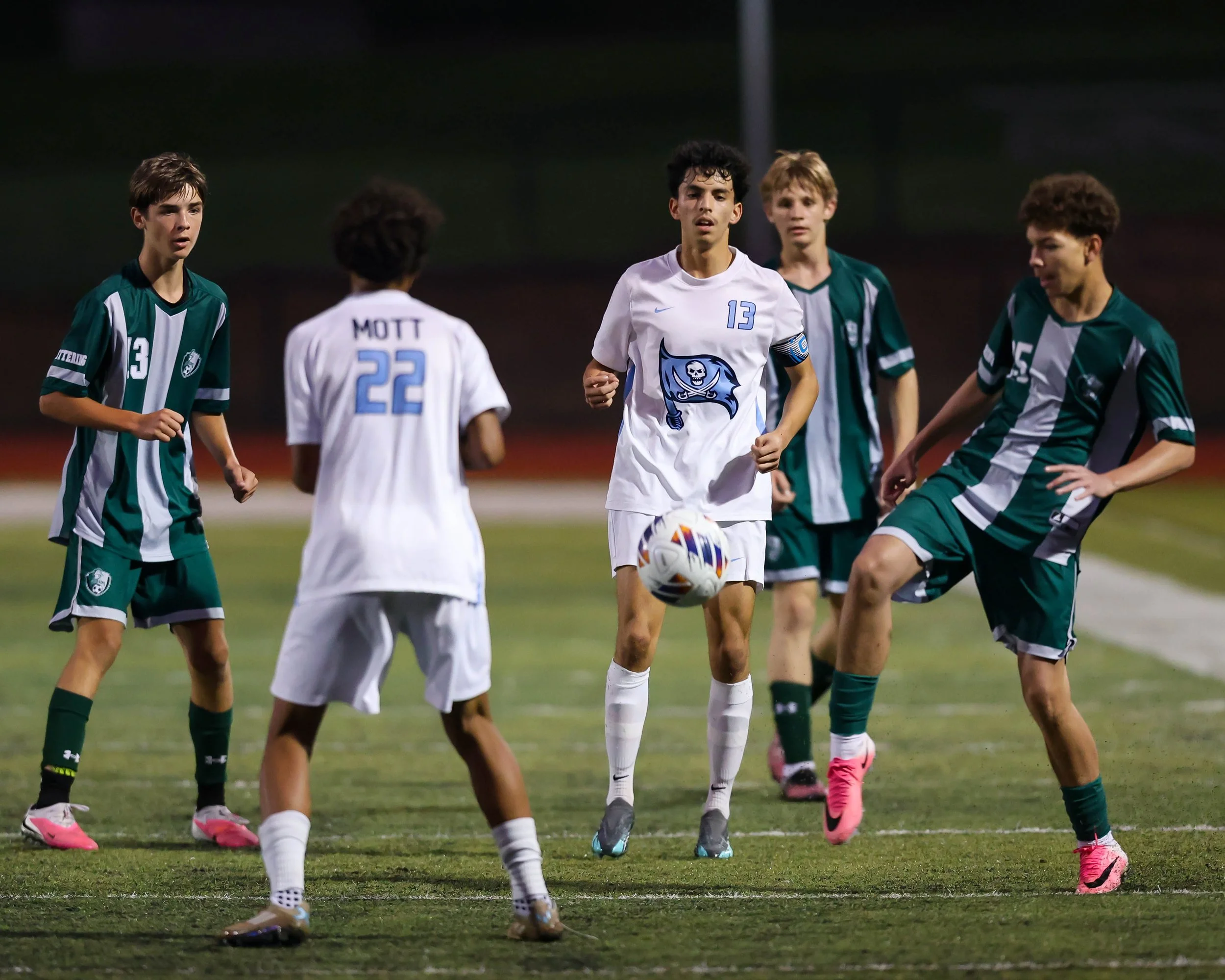WK #15 goes to kick the ball