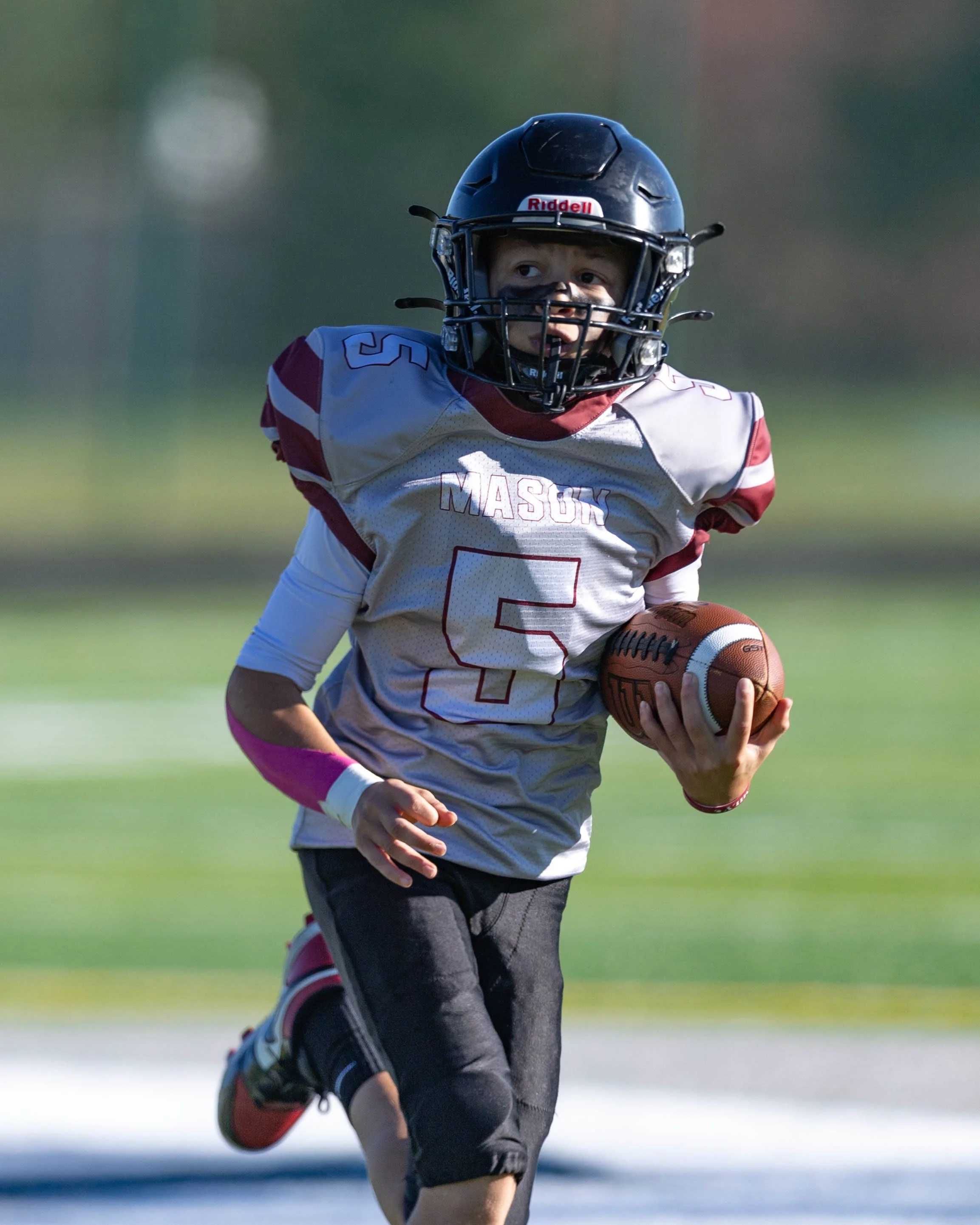 Mason #5 with the ball
