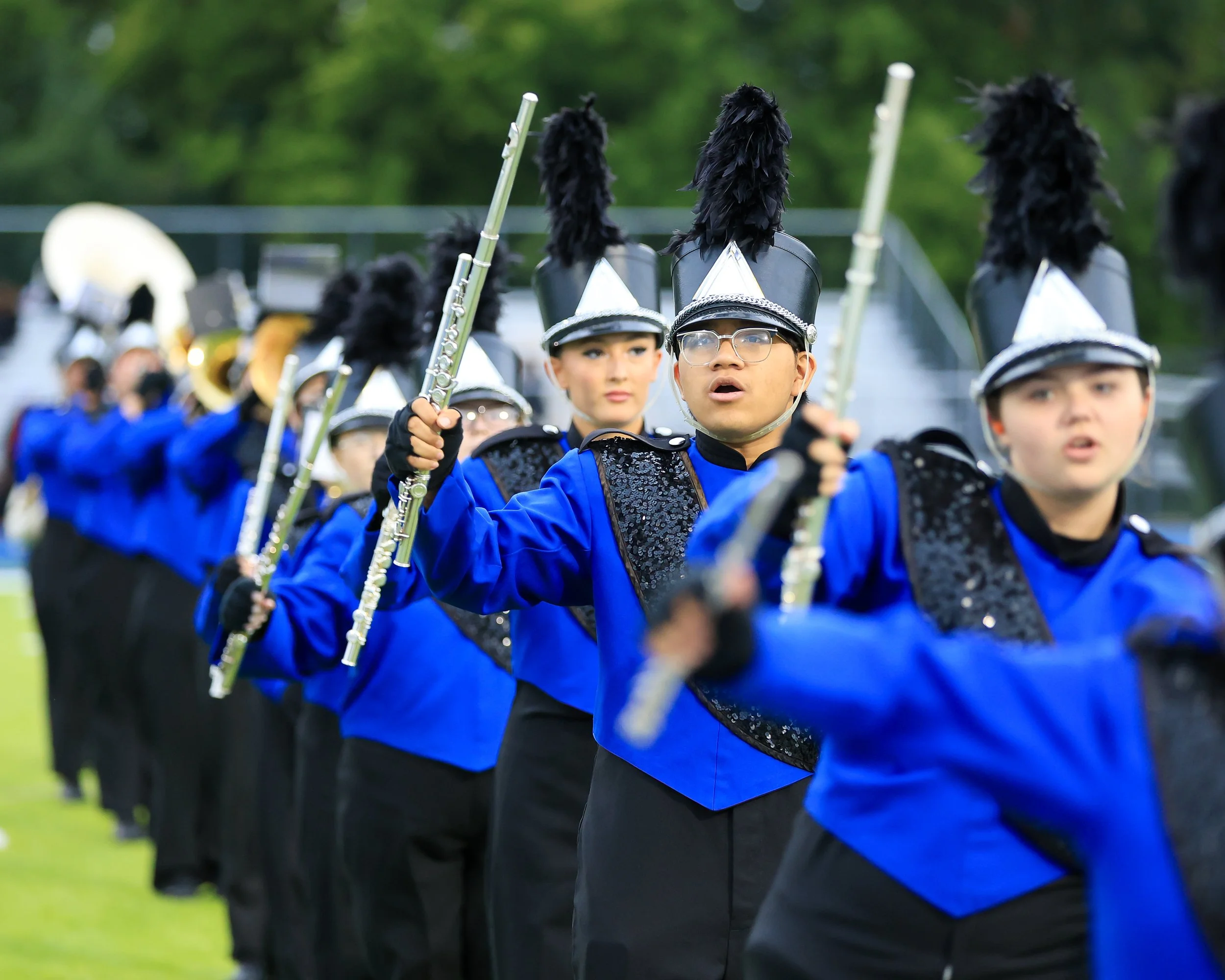 WK Marching Band flute players