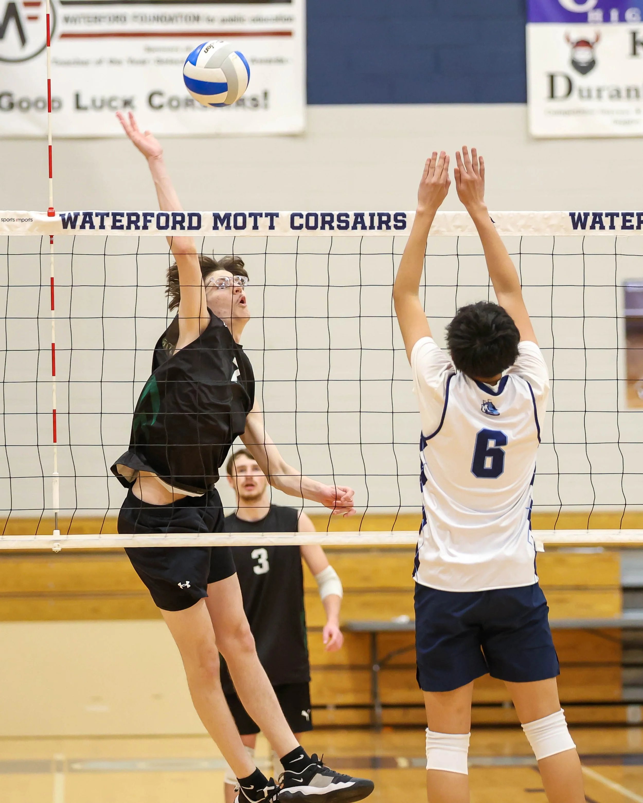 Kettering #7 spikes the ball