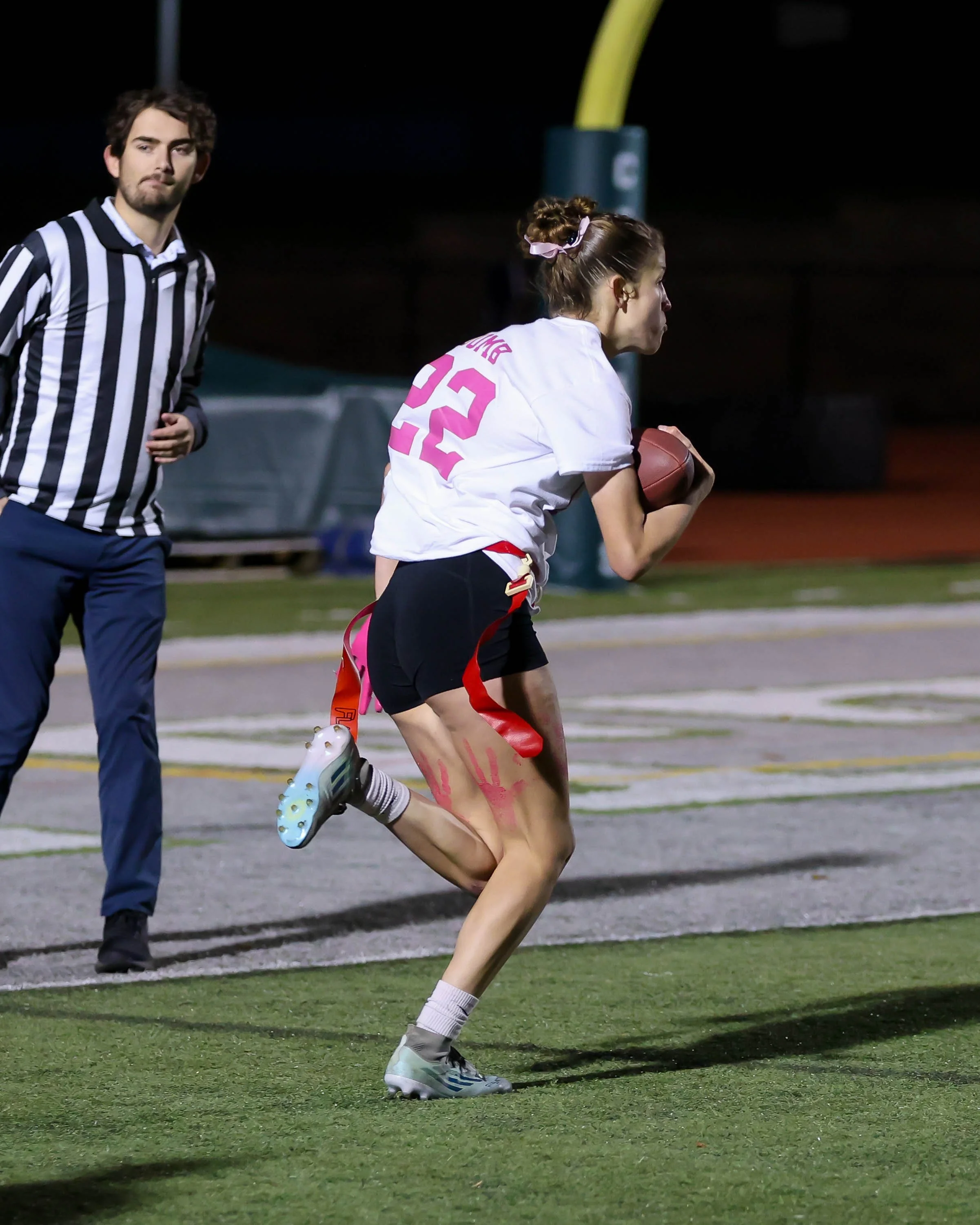 Junior player intercepts the ball