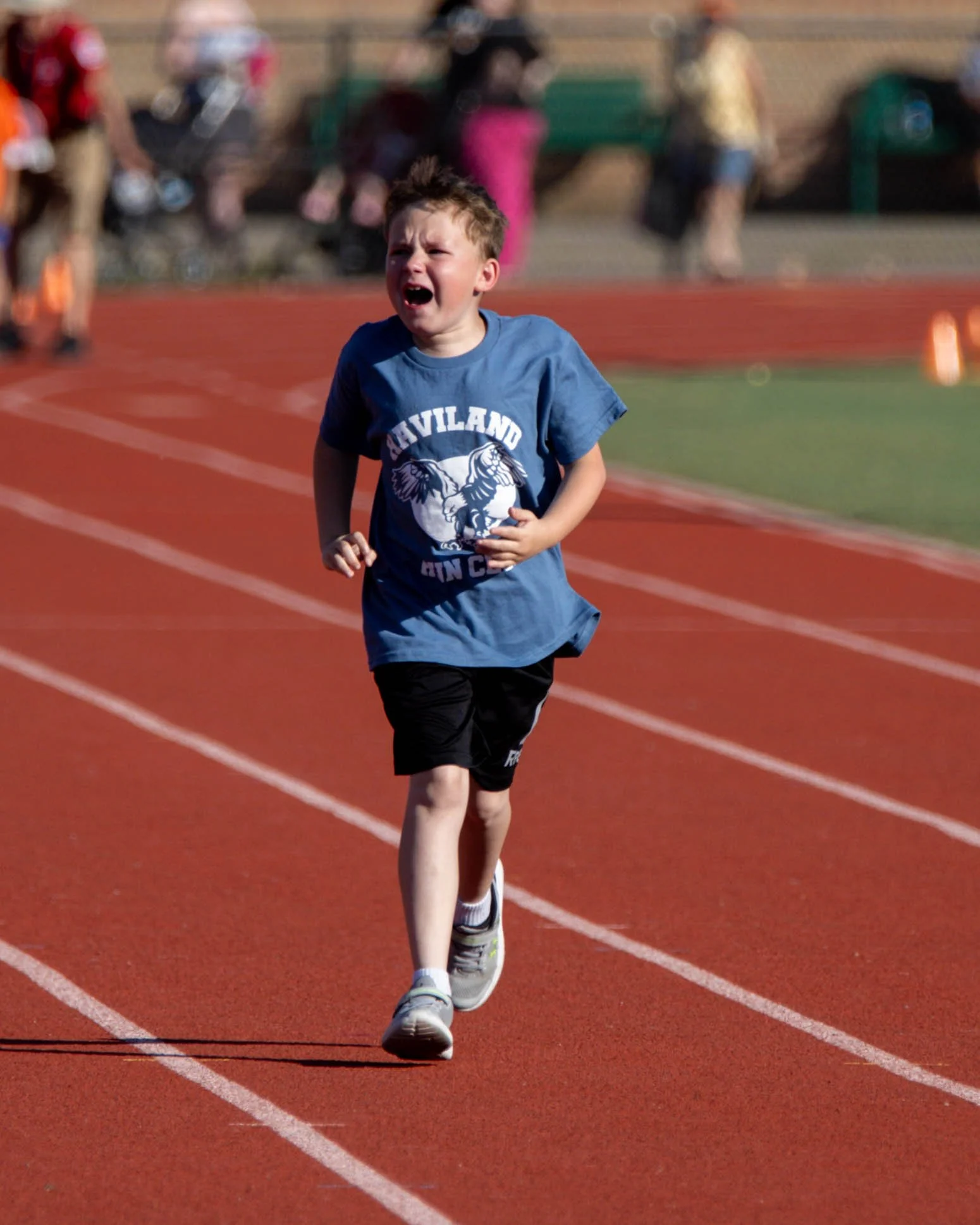 Haviland boy on the track