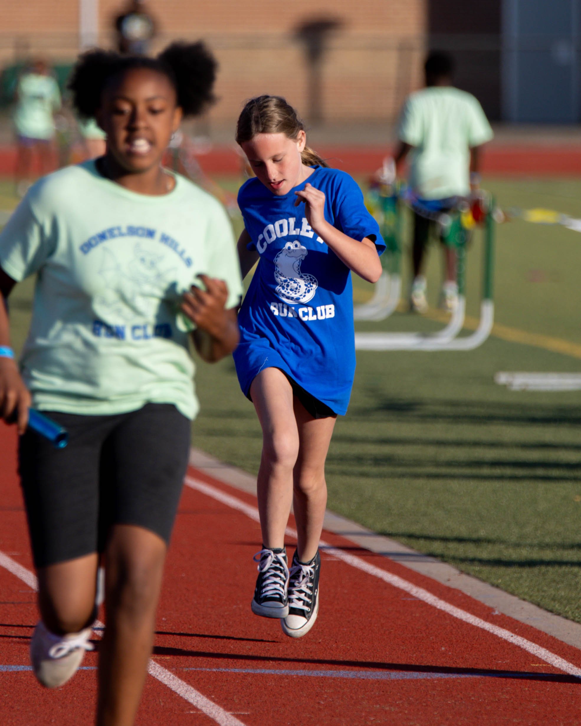 Cooley runner at the finish line