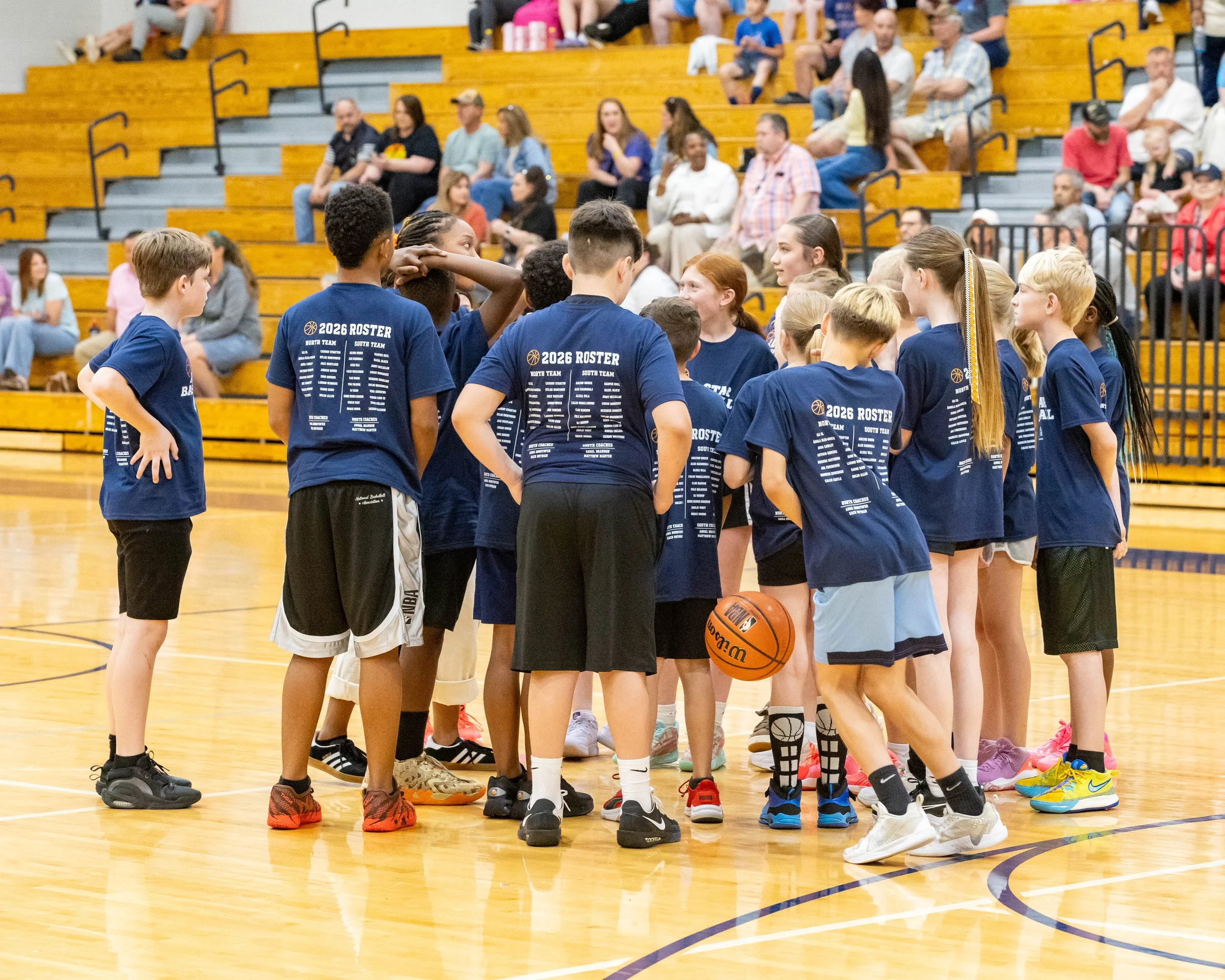 North team huddle