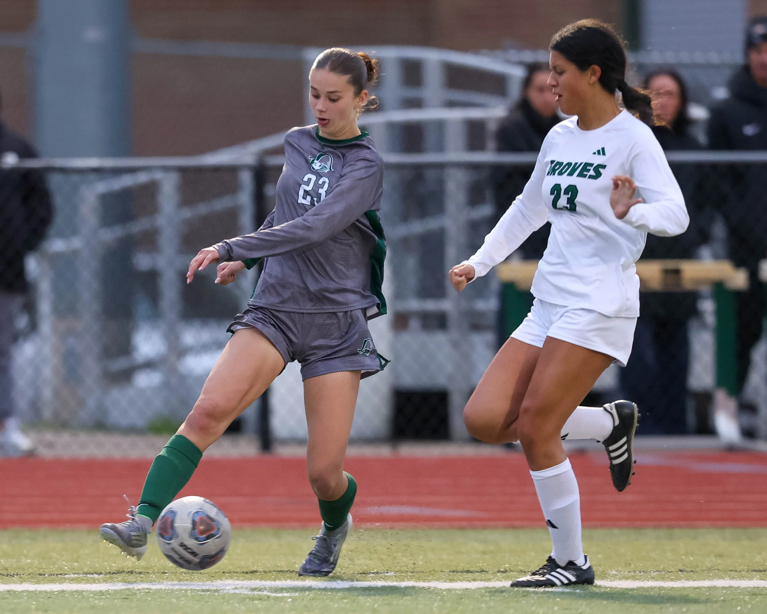 #24 passes the ball