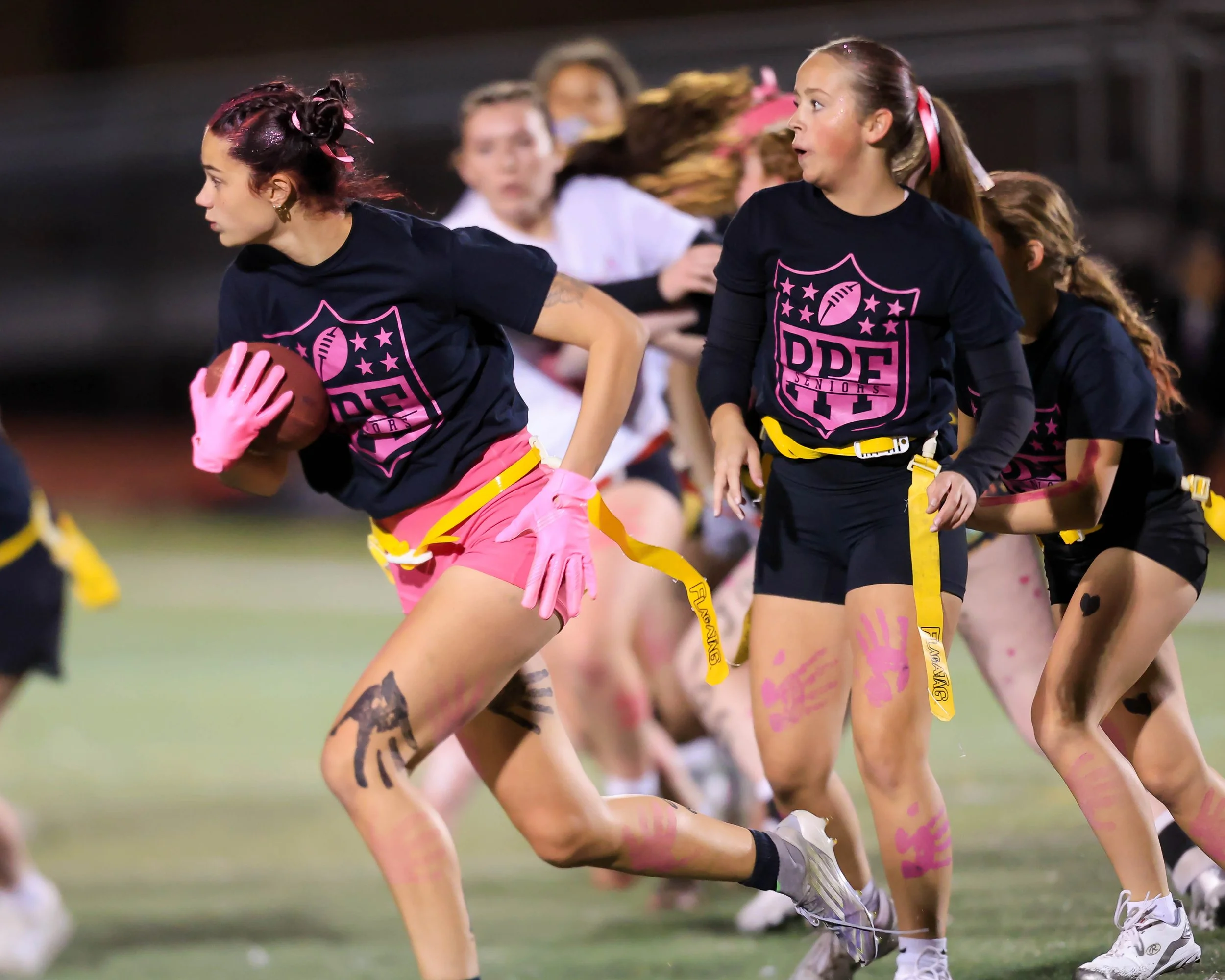 Senior running back with the ball