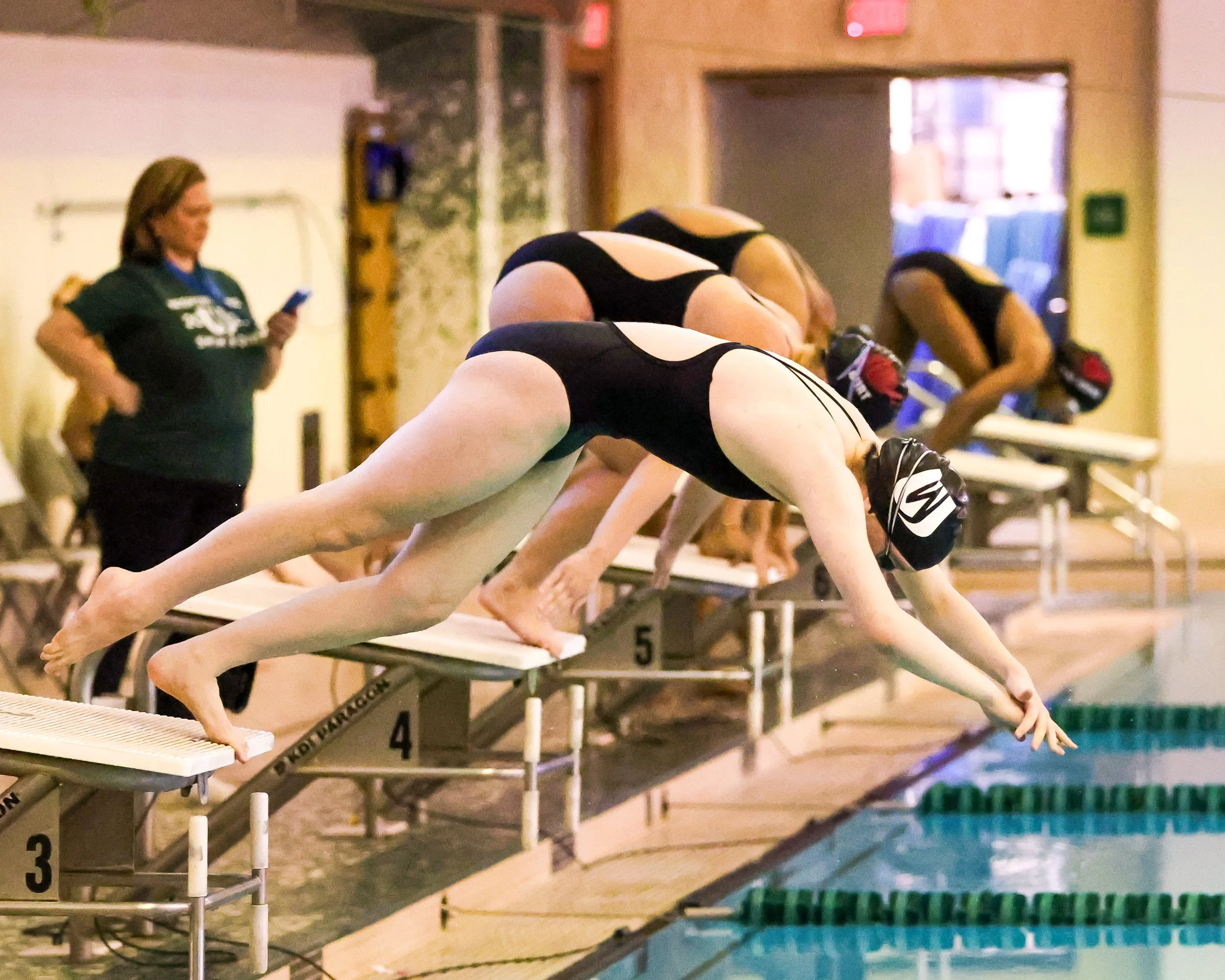 Starting the 100 Yard Butterfly