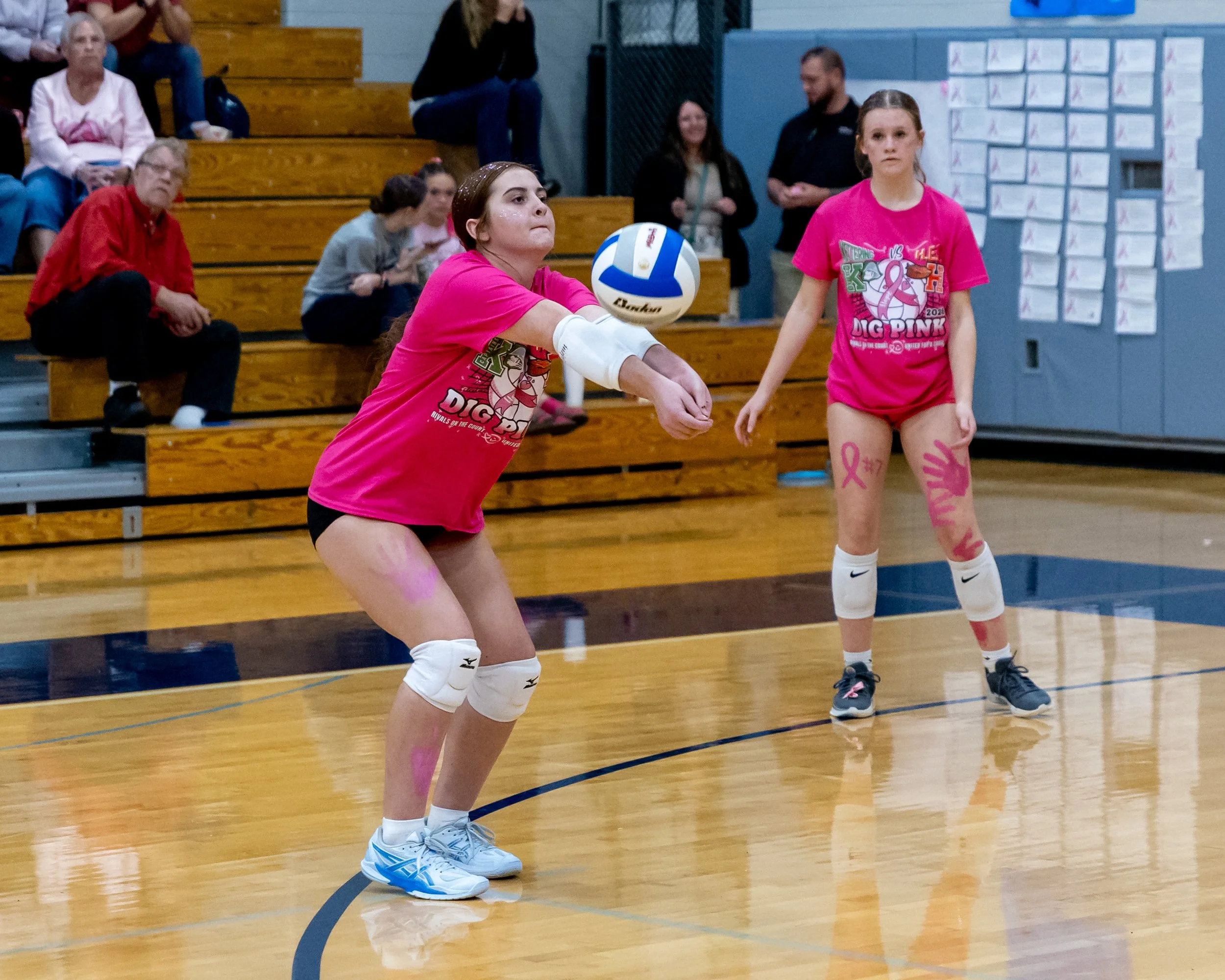 Kettering player hits the ball