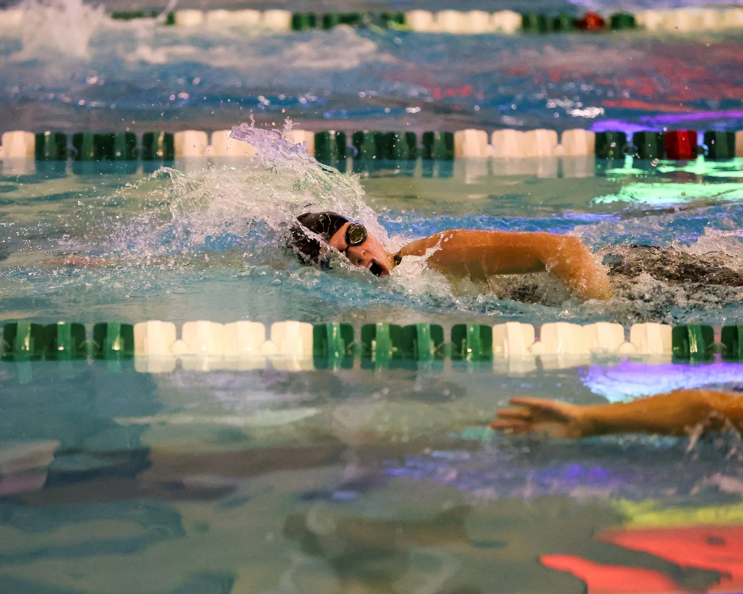 WU swimmer doing the freestyle