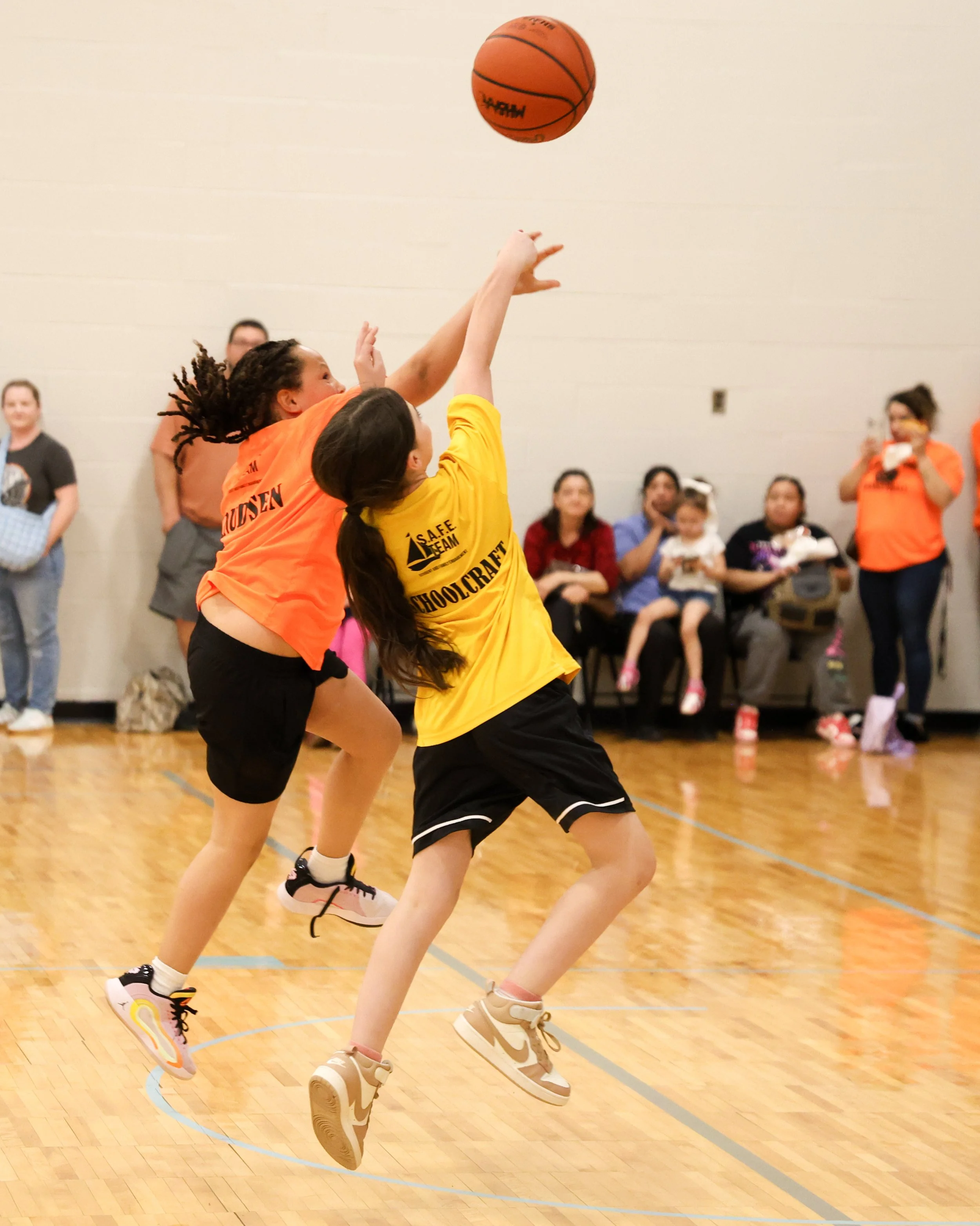 Houghton girl shoots the ball
