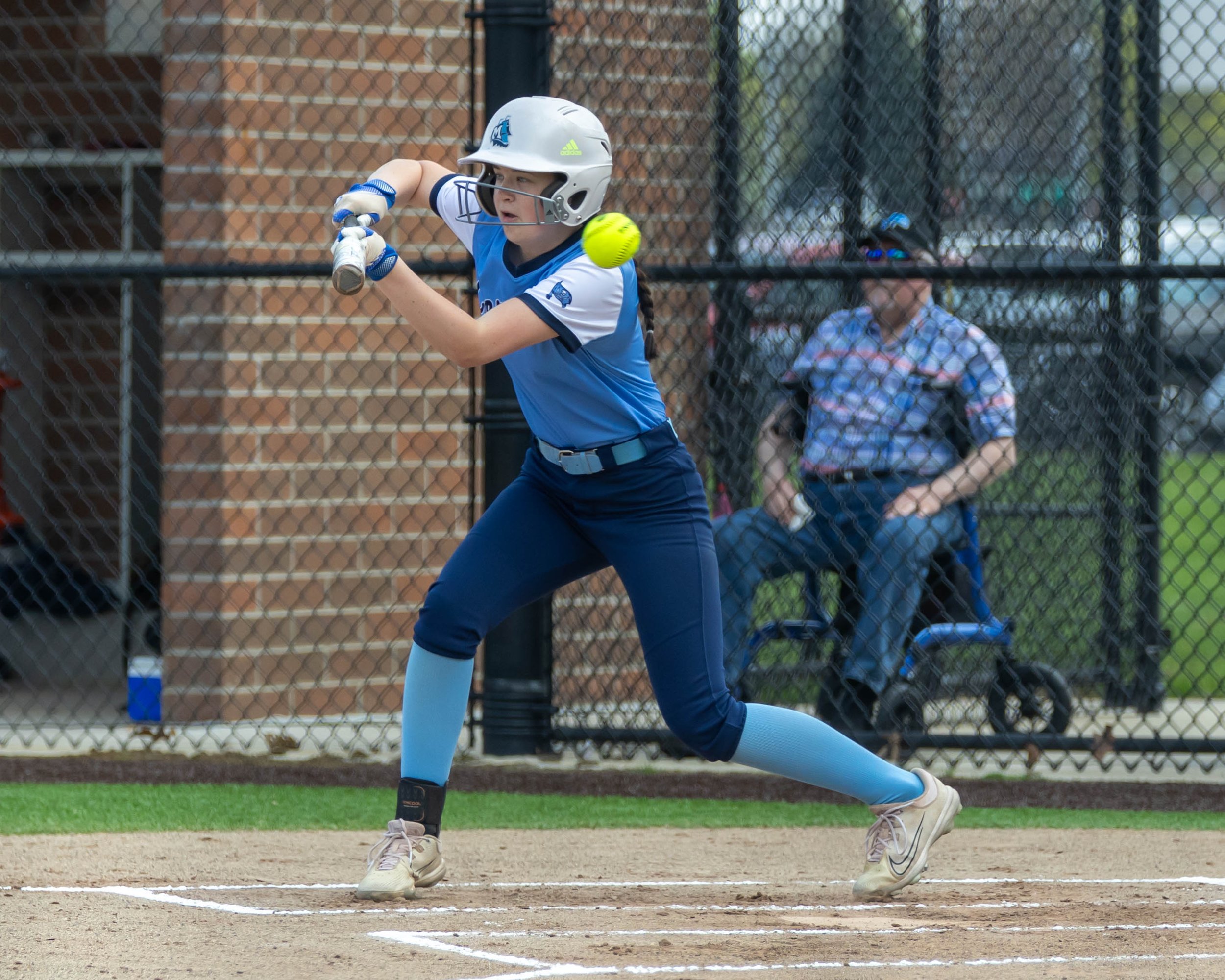 Mott batter triers a bunt
