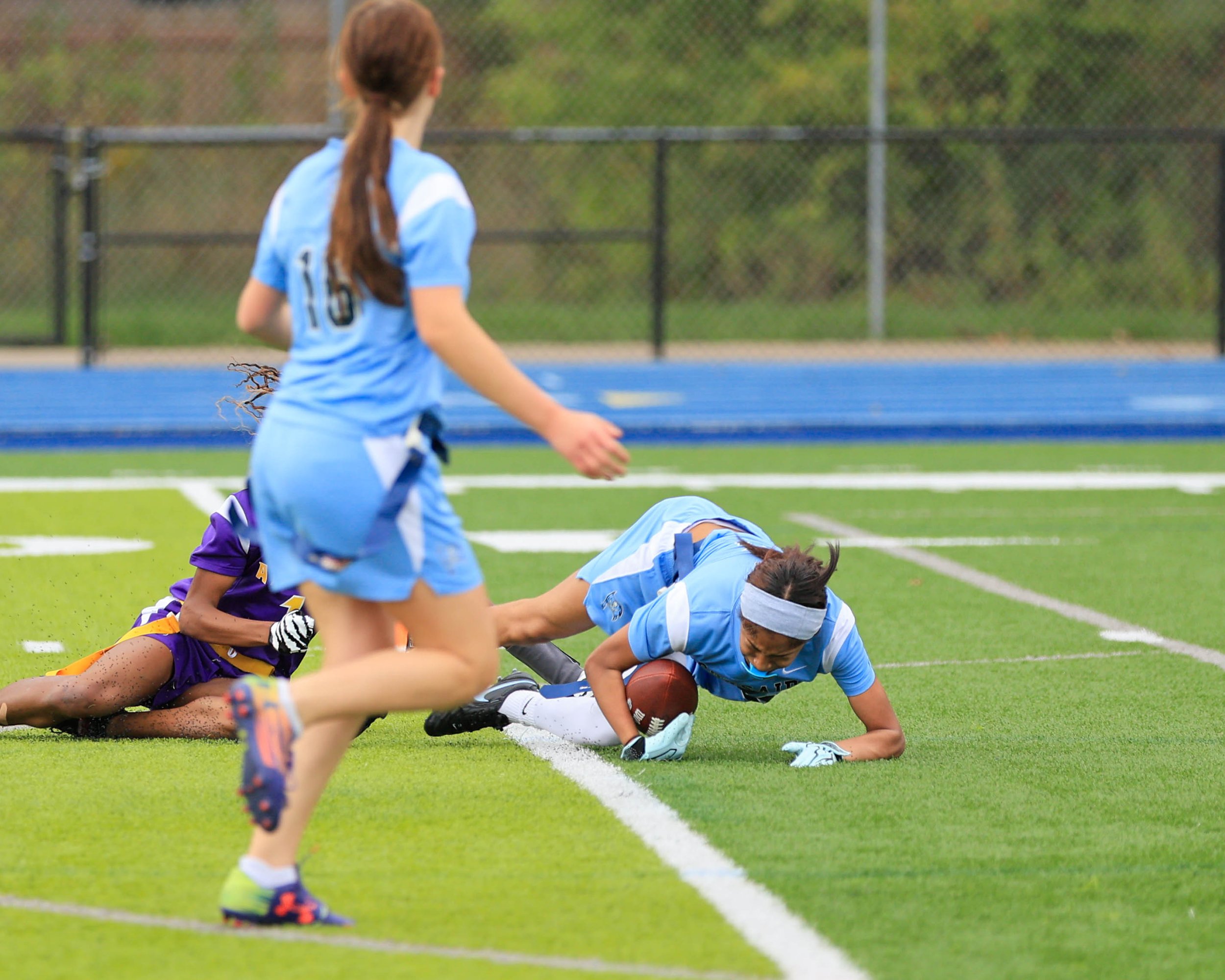 WM #5 crosses the goal line for a touchdown