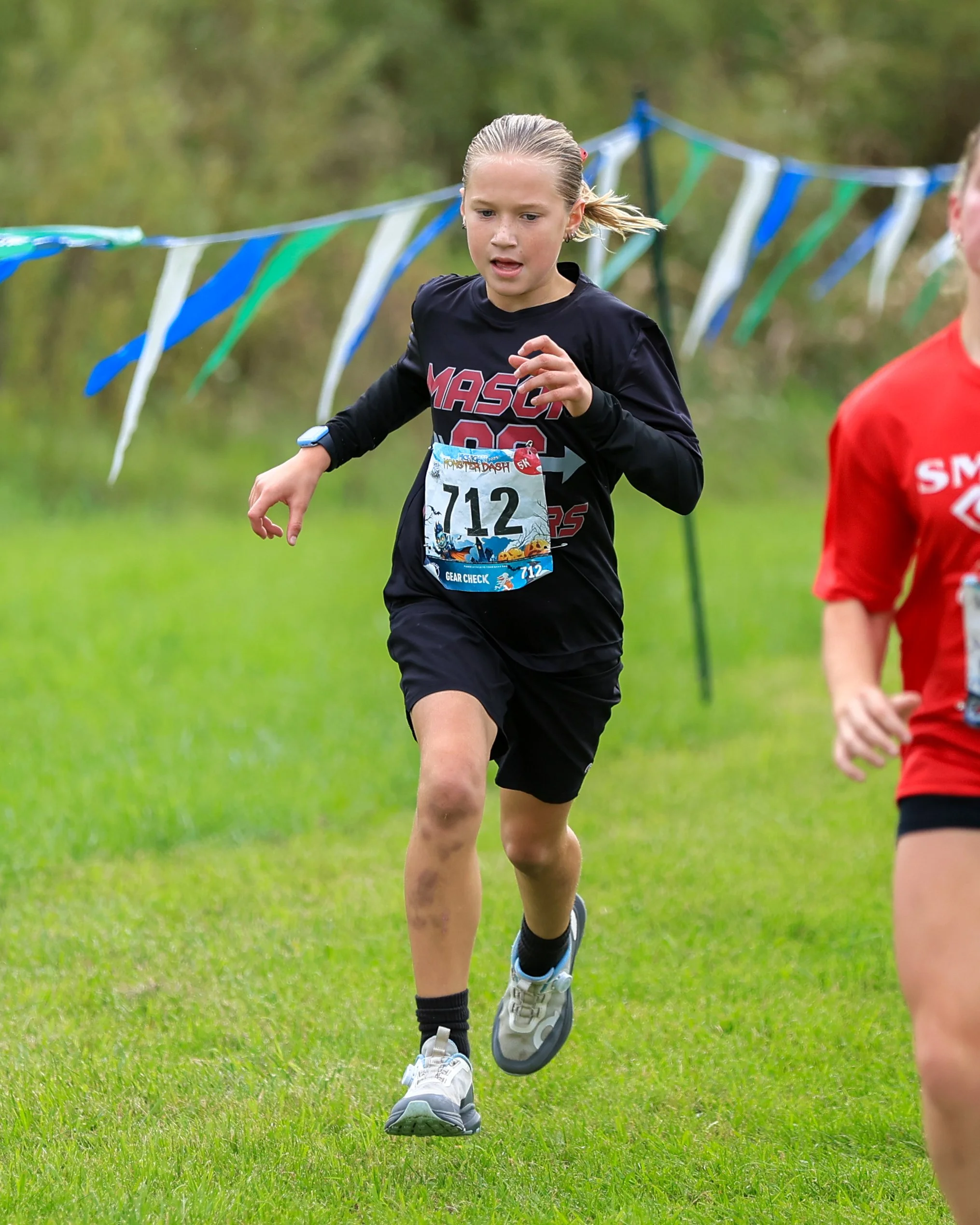 Mason runner at the finish line