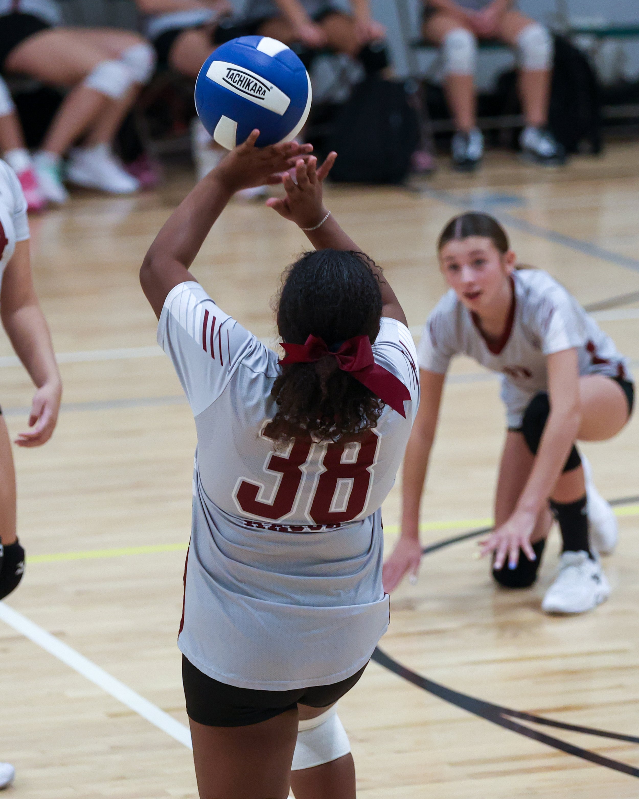 Mason girl returns the ball