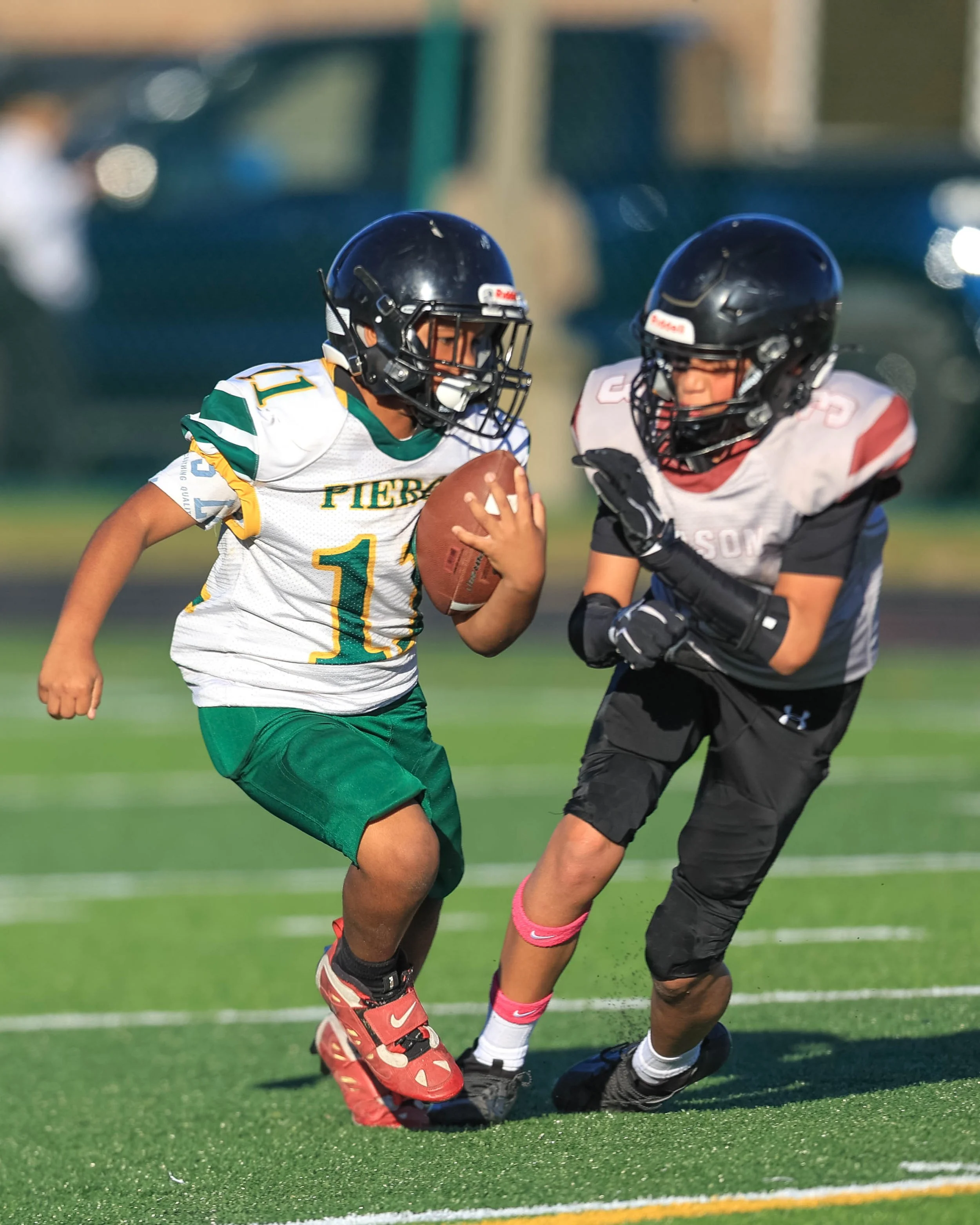Pierce#11 with the ball