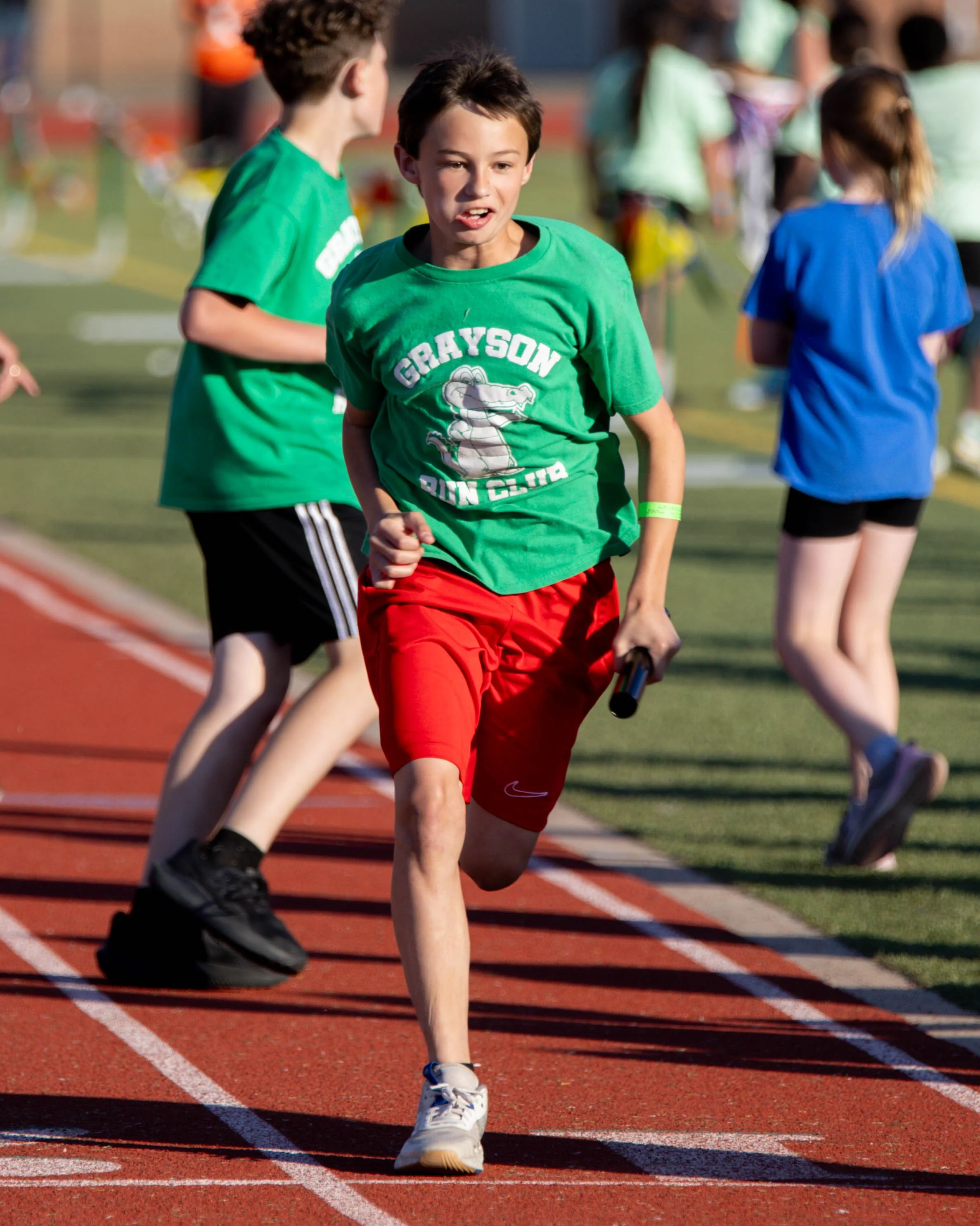 Grayson runner after the exchange