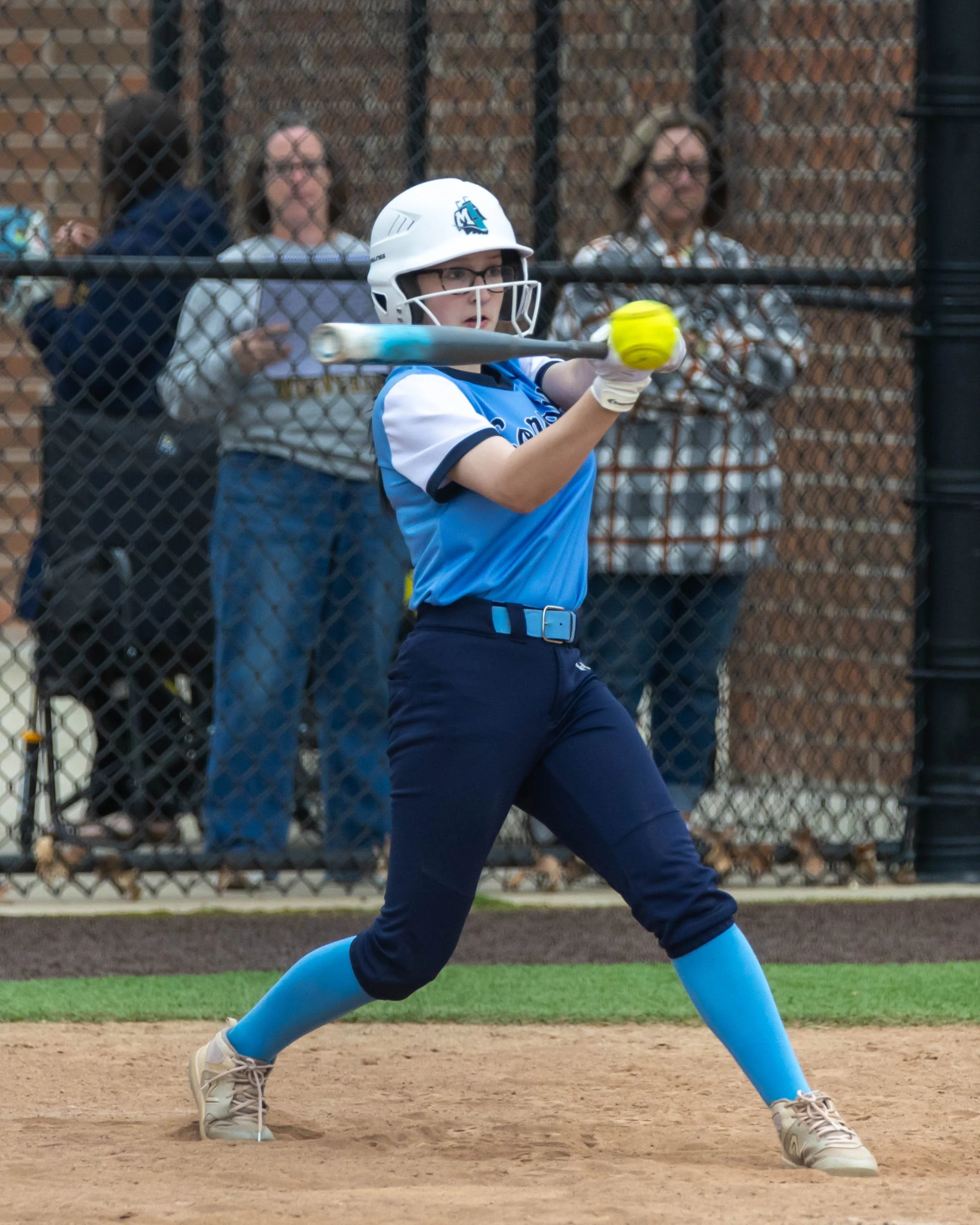 Mott batter swings at the ball