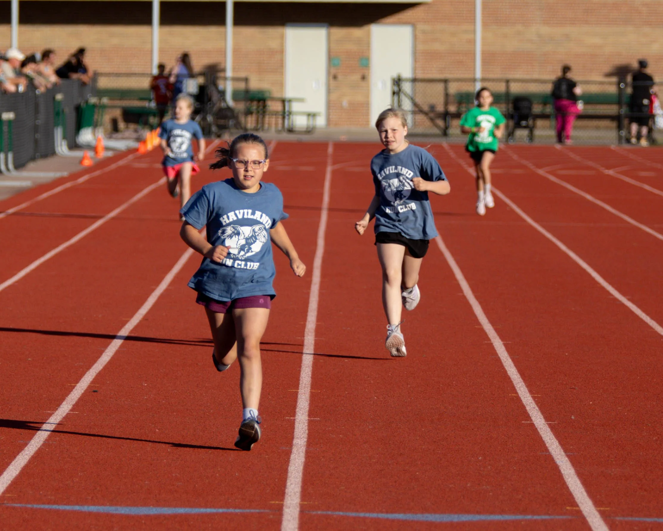 Haviland girls at the finish line