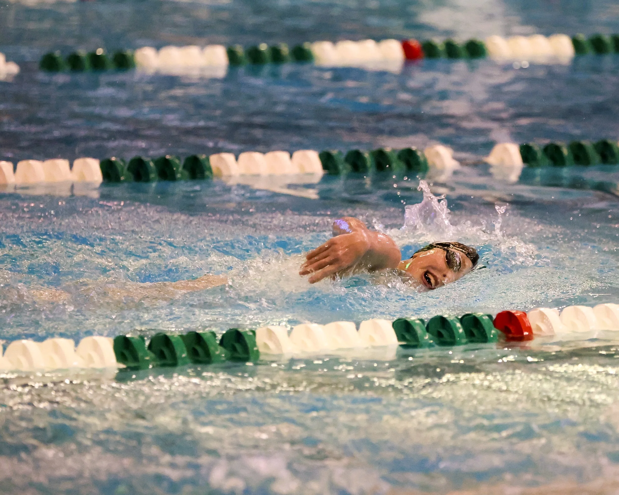 WU swimmer doing the freestyle