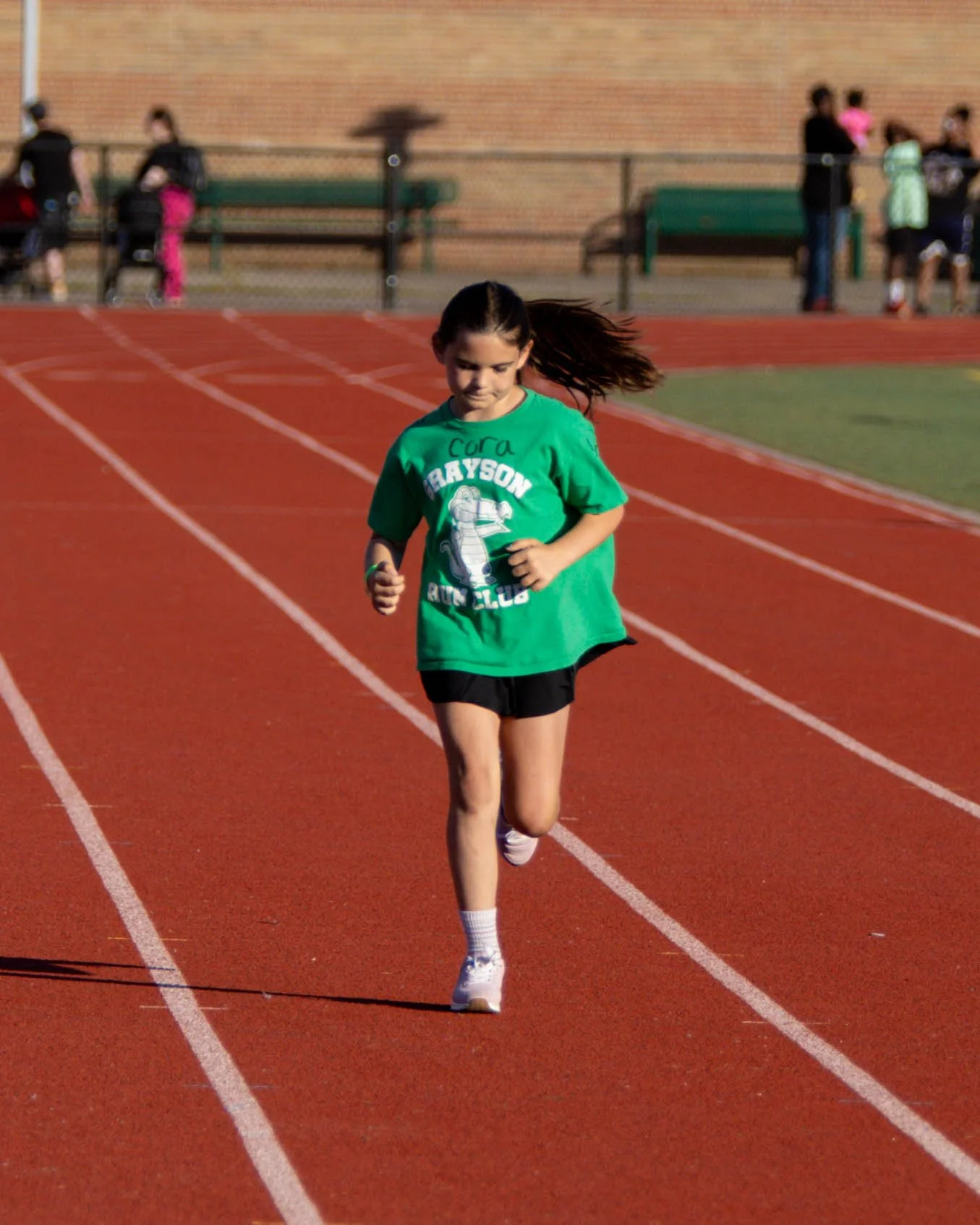 Grayson runner at the finish line