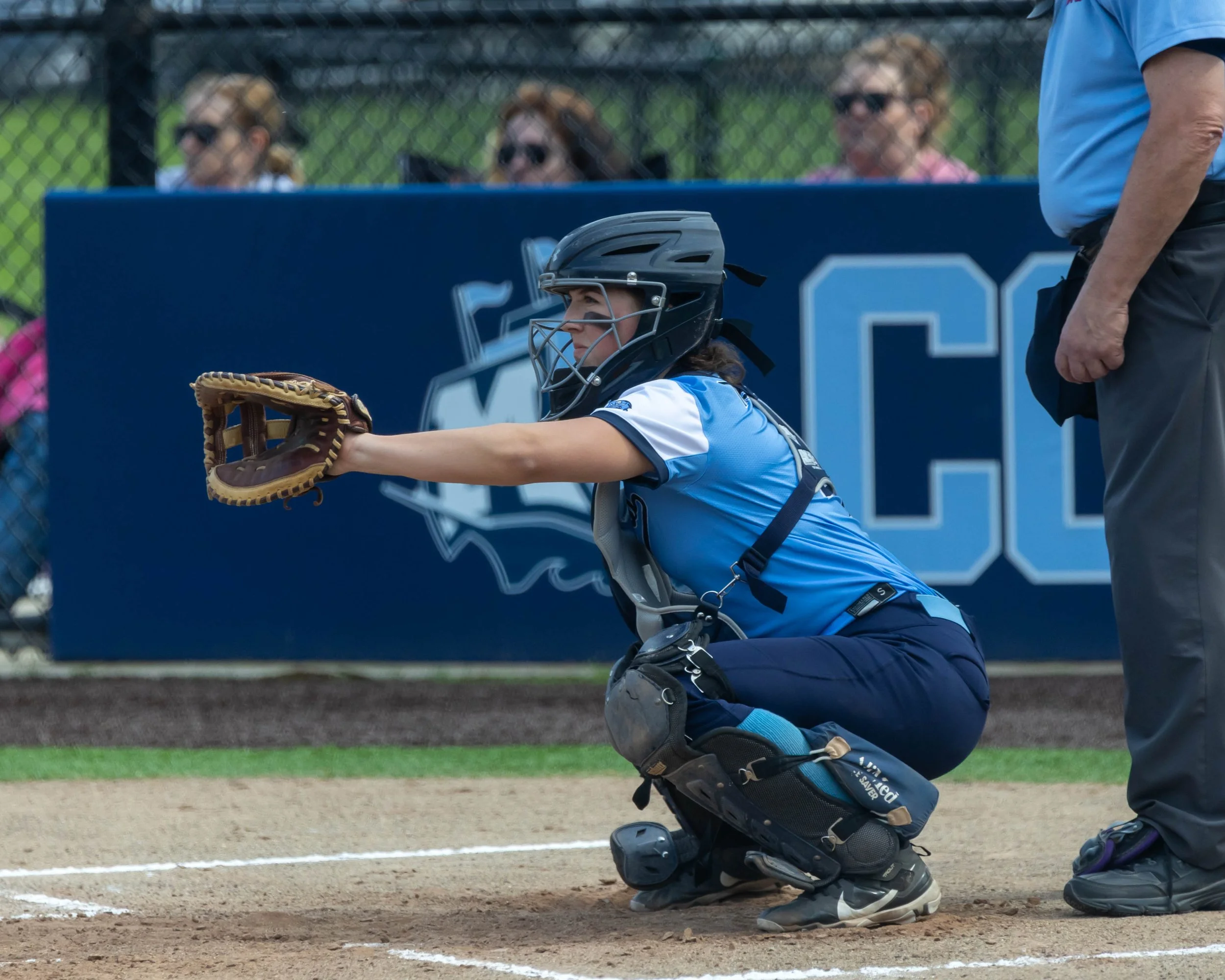 Mott catcher behind the plate