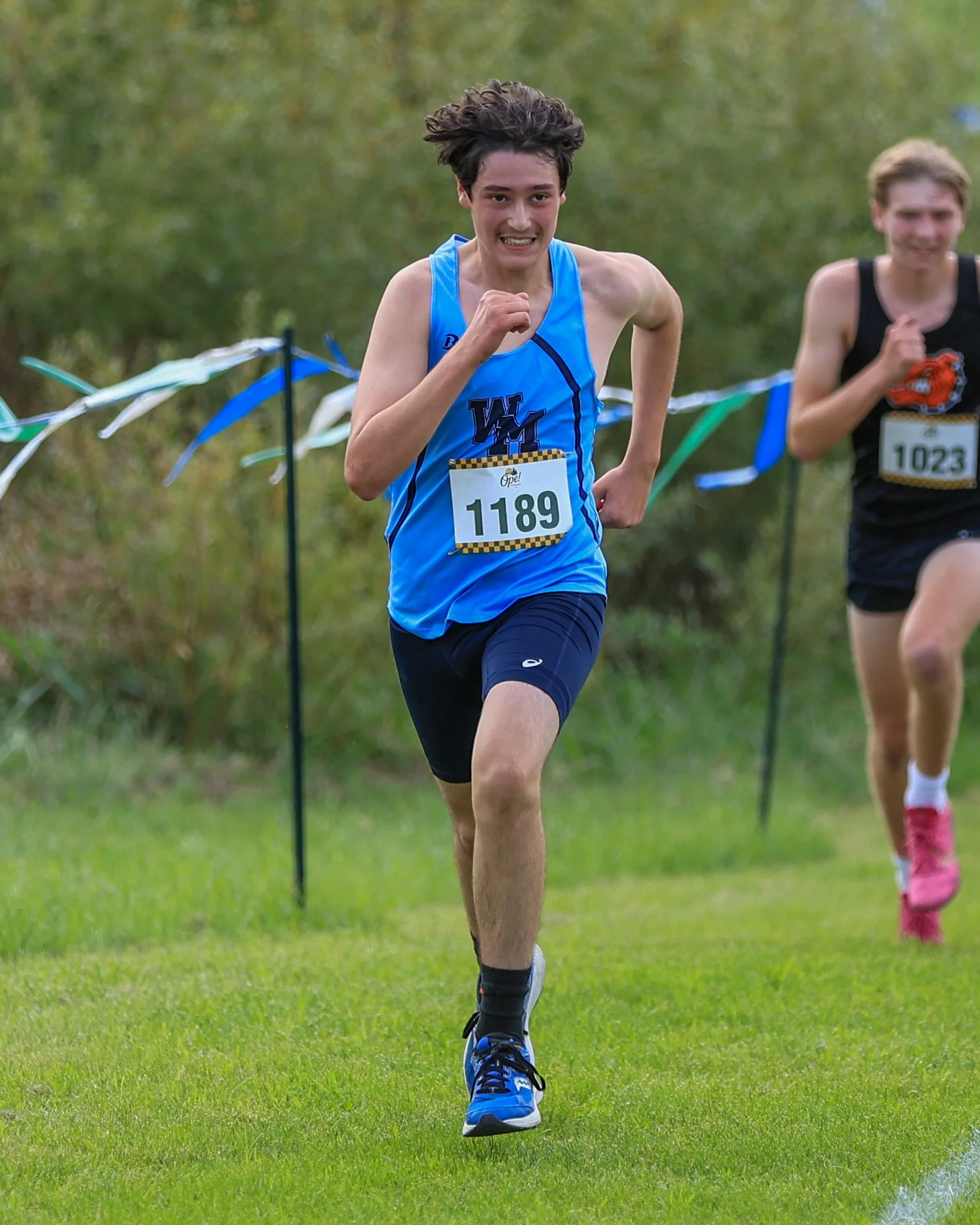 WM runner at the finish line