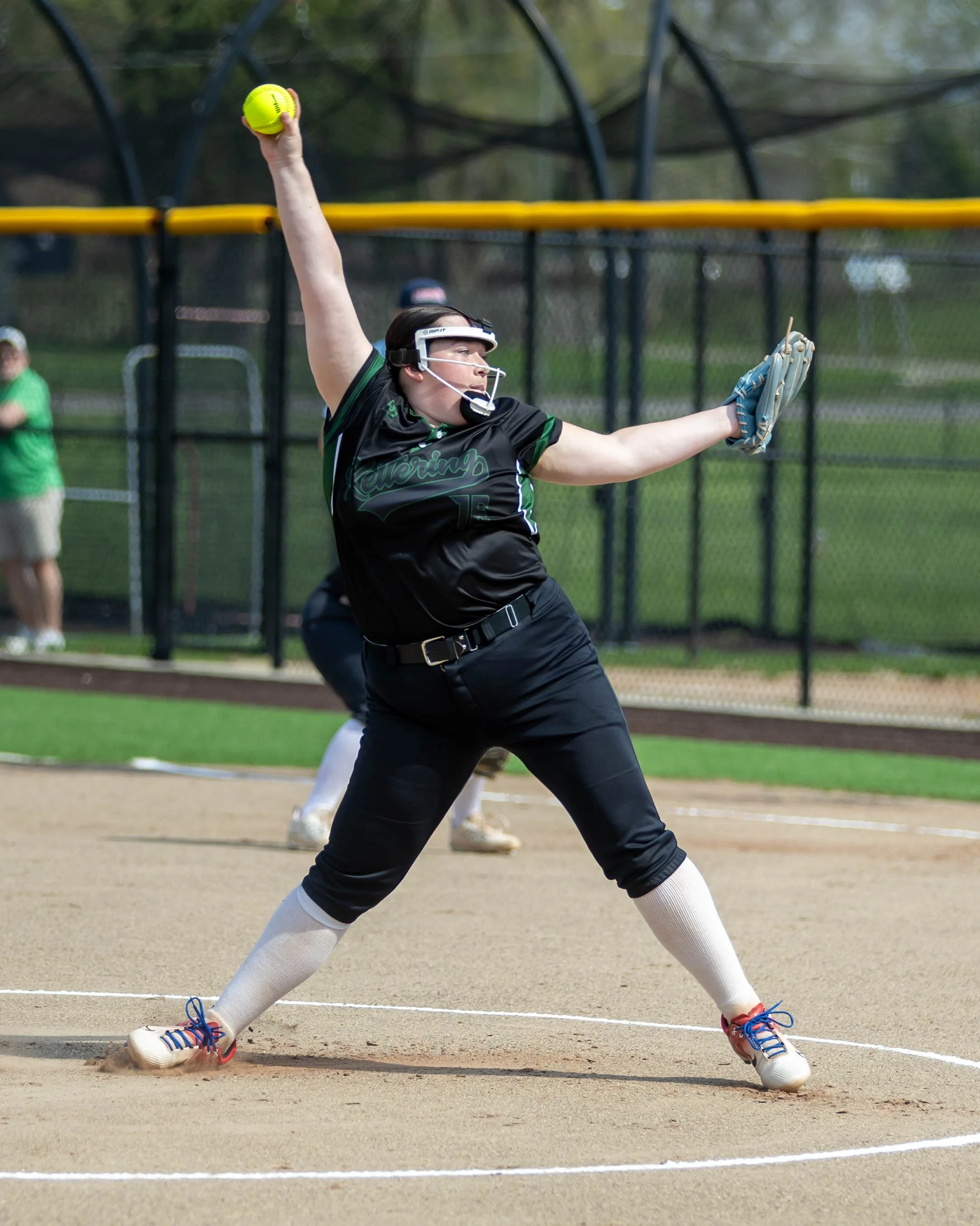 #16 pitching the ball