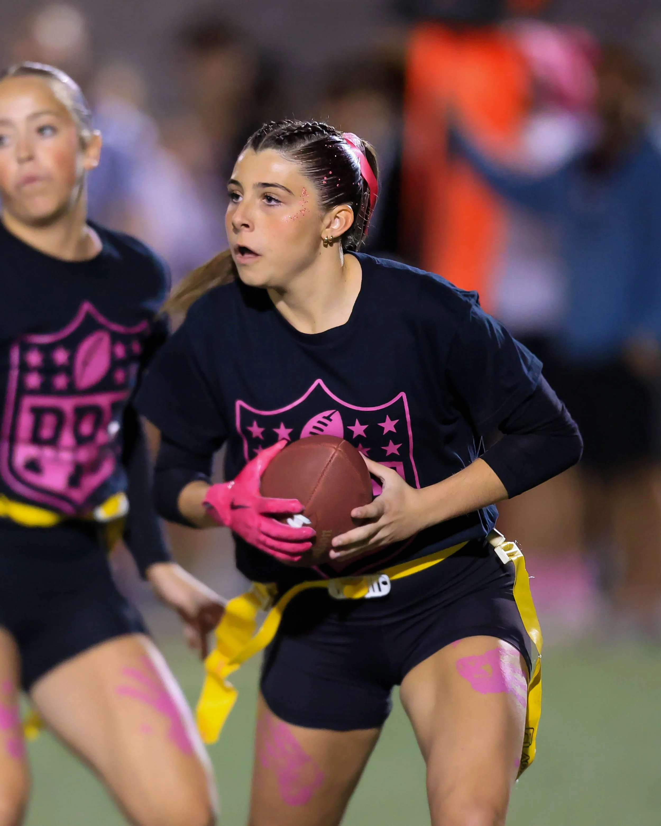 Senior running back with the ball