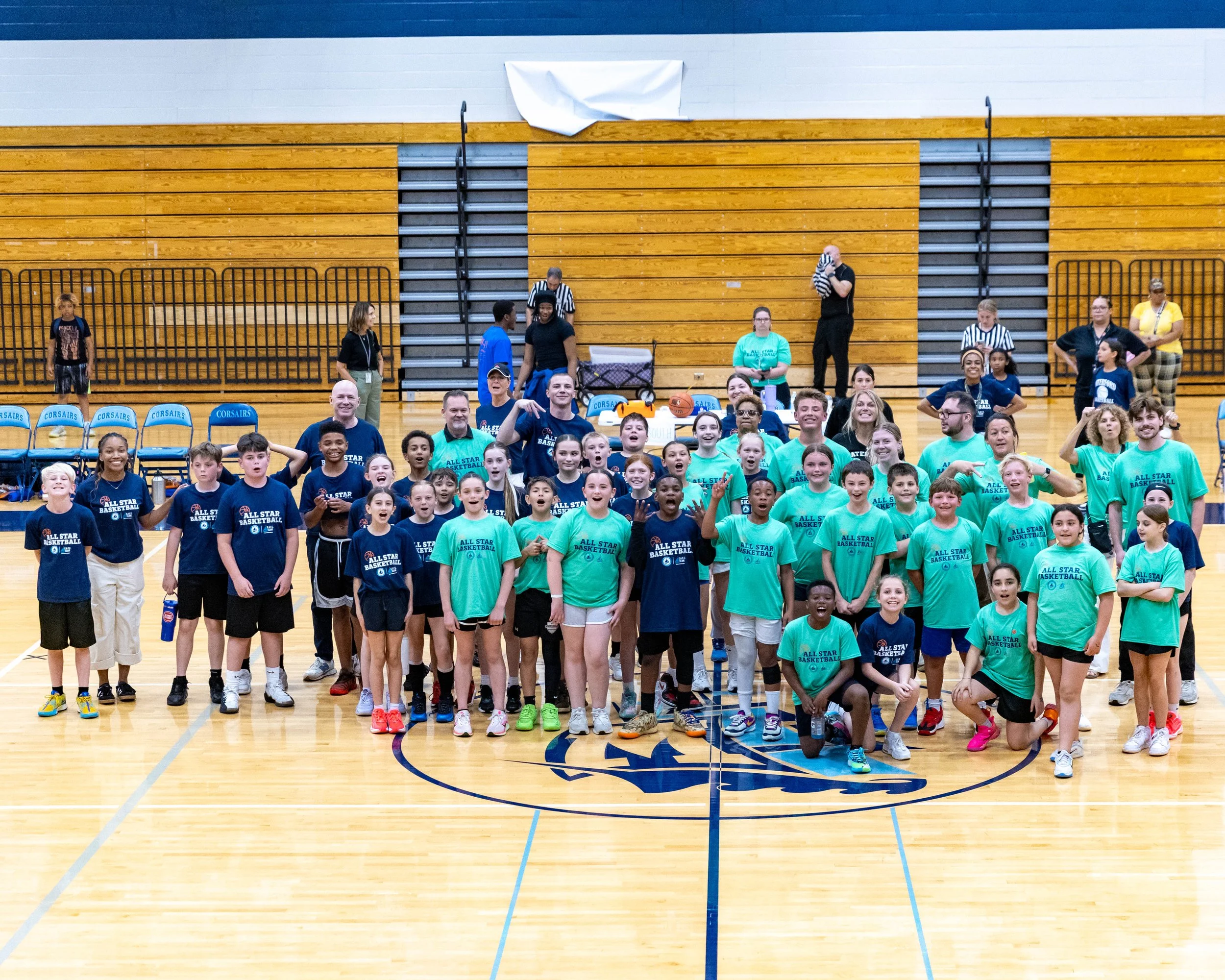 Group shot of players and coaches