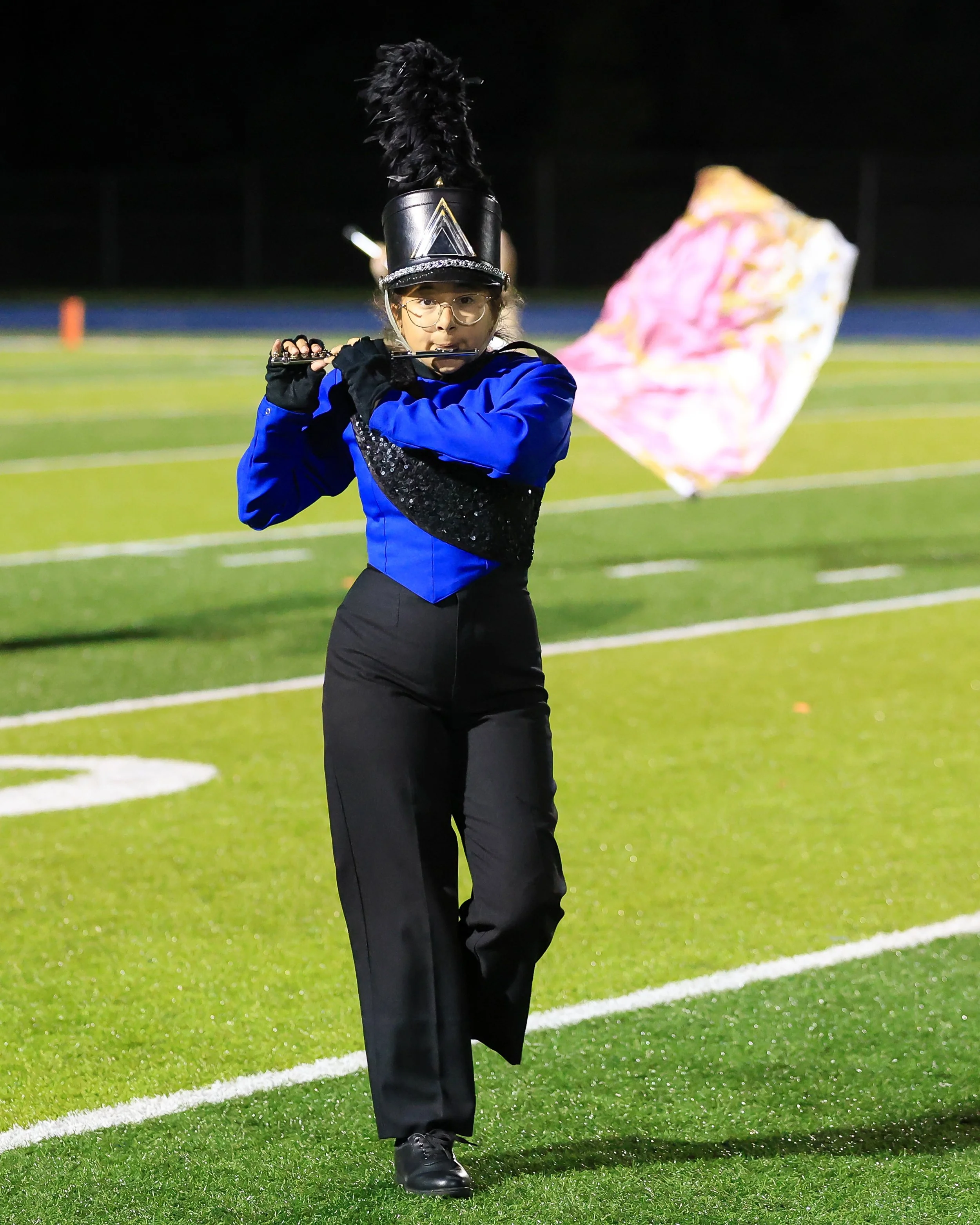 WM Marching Band flute player