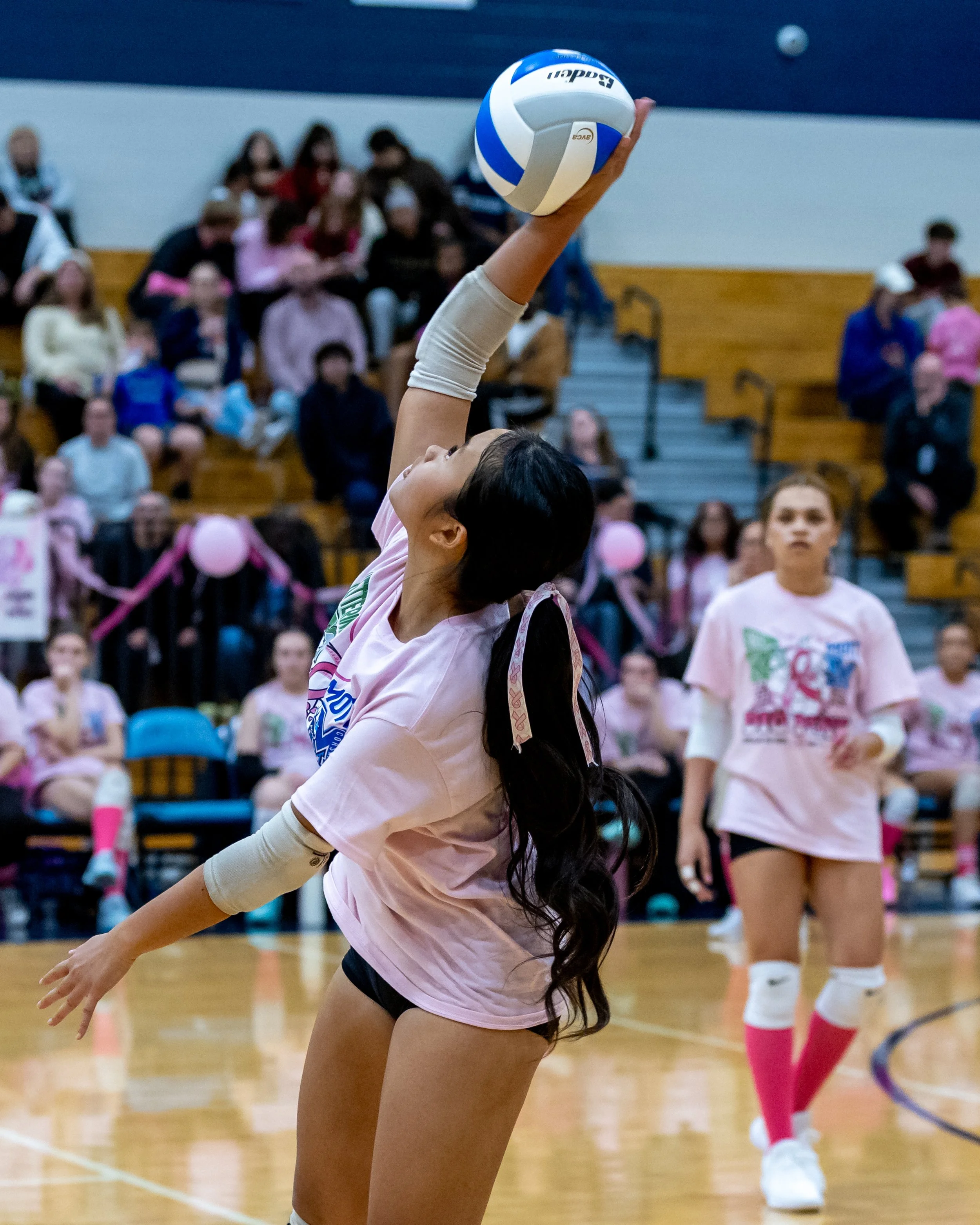 Mott player hits the ball
