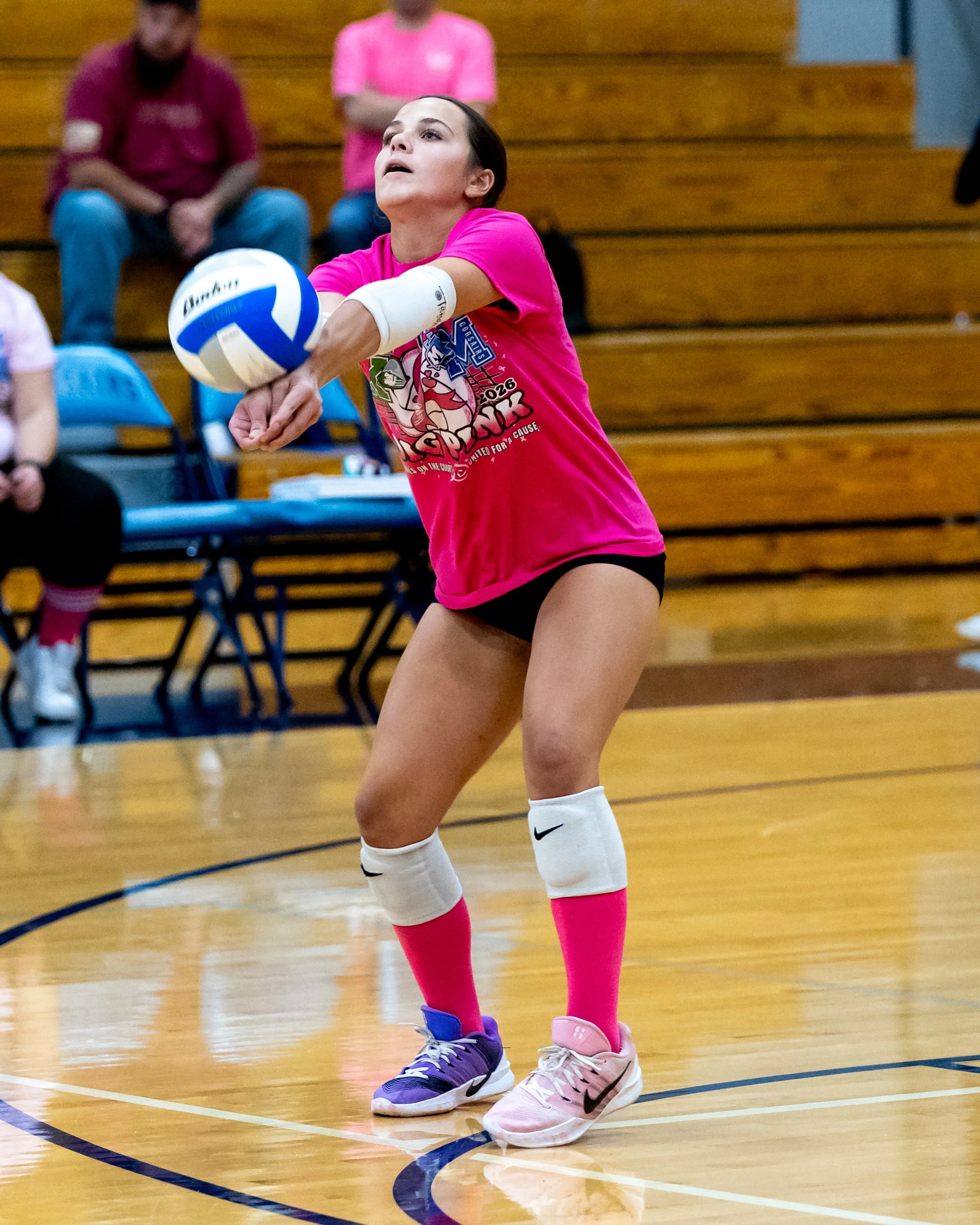 Mott player hits the ball