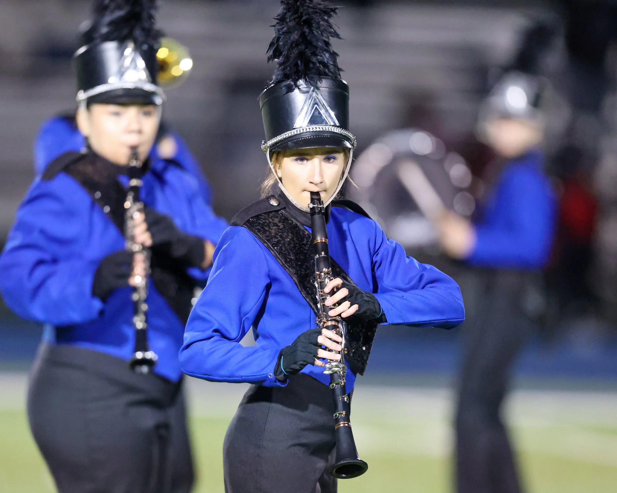 WM Marching Band member clarinet player