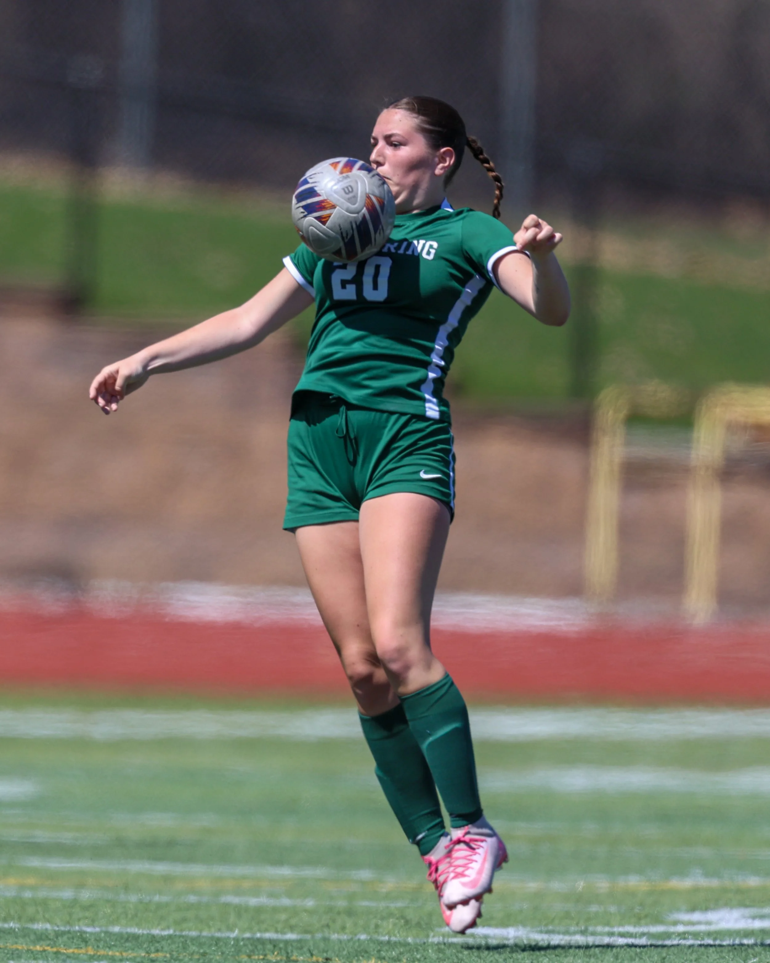 #20 controls the ball