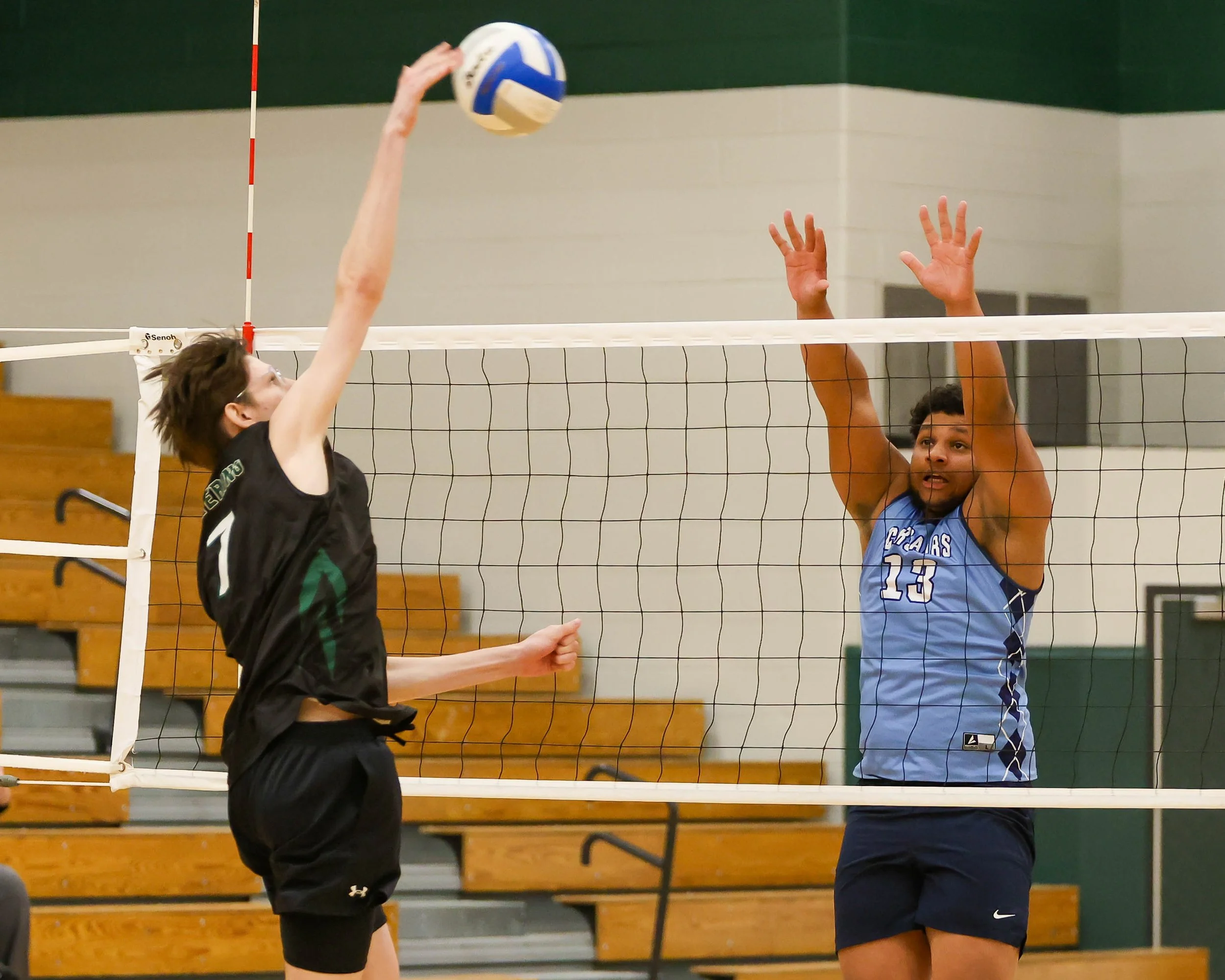 Kettering #7 spikes the ball