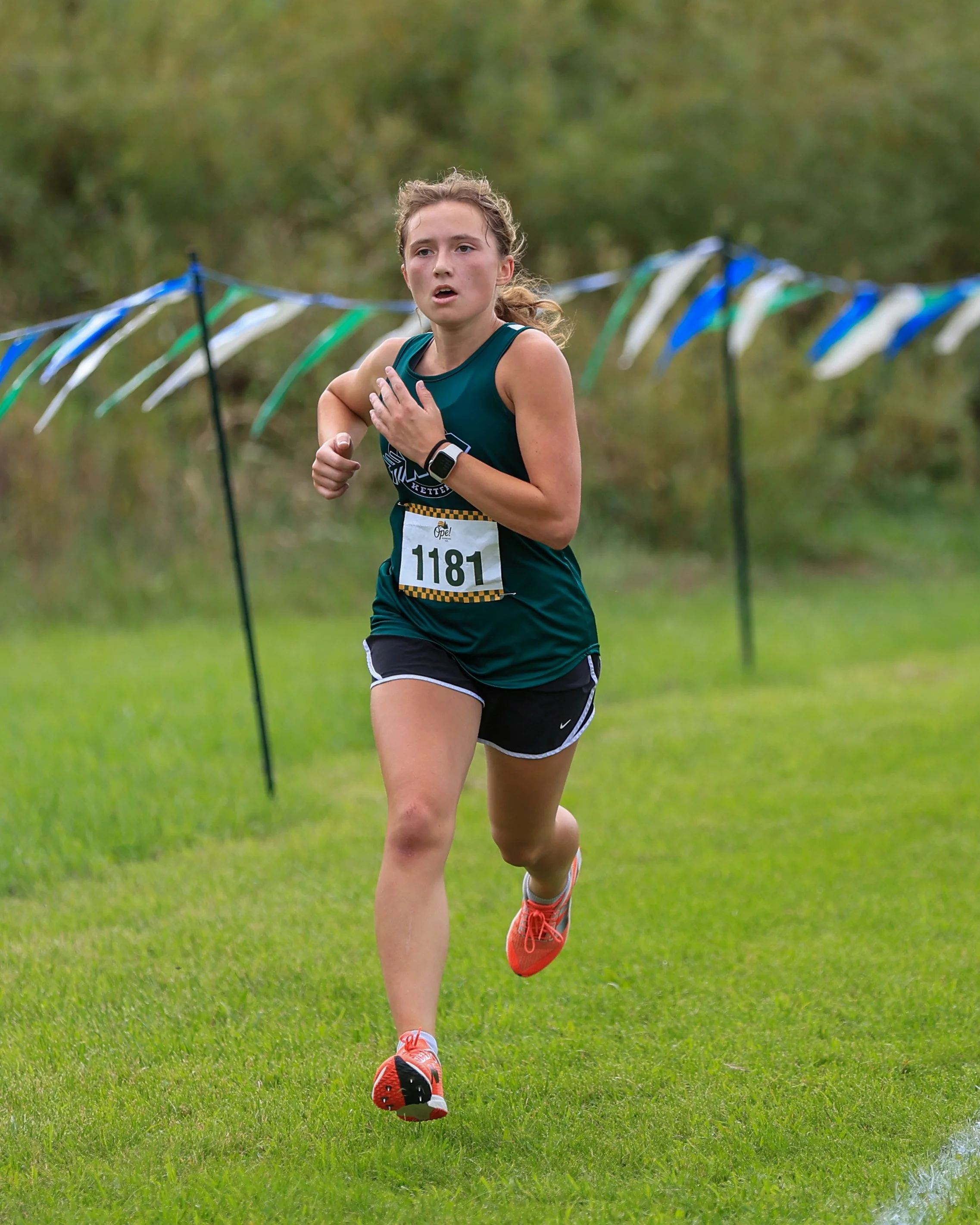 WK runner at the finish line.