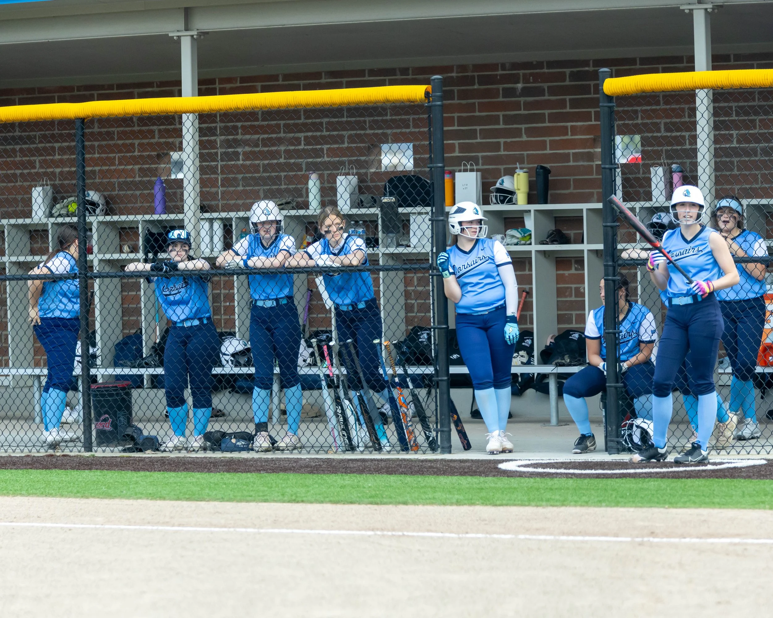 Mott team in dugout