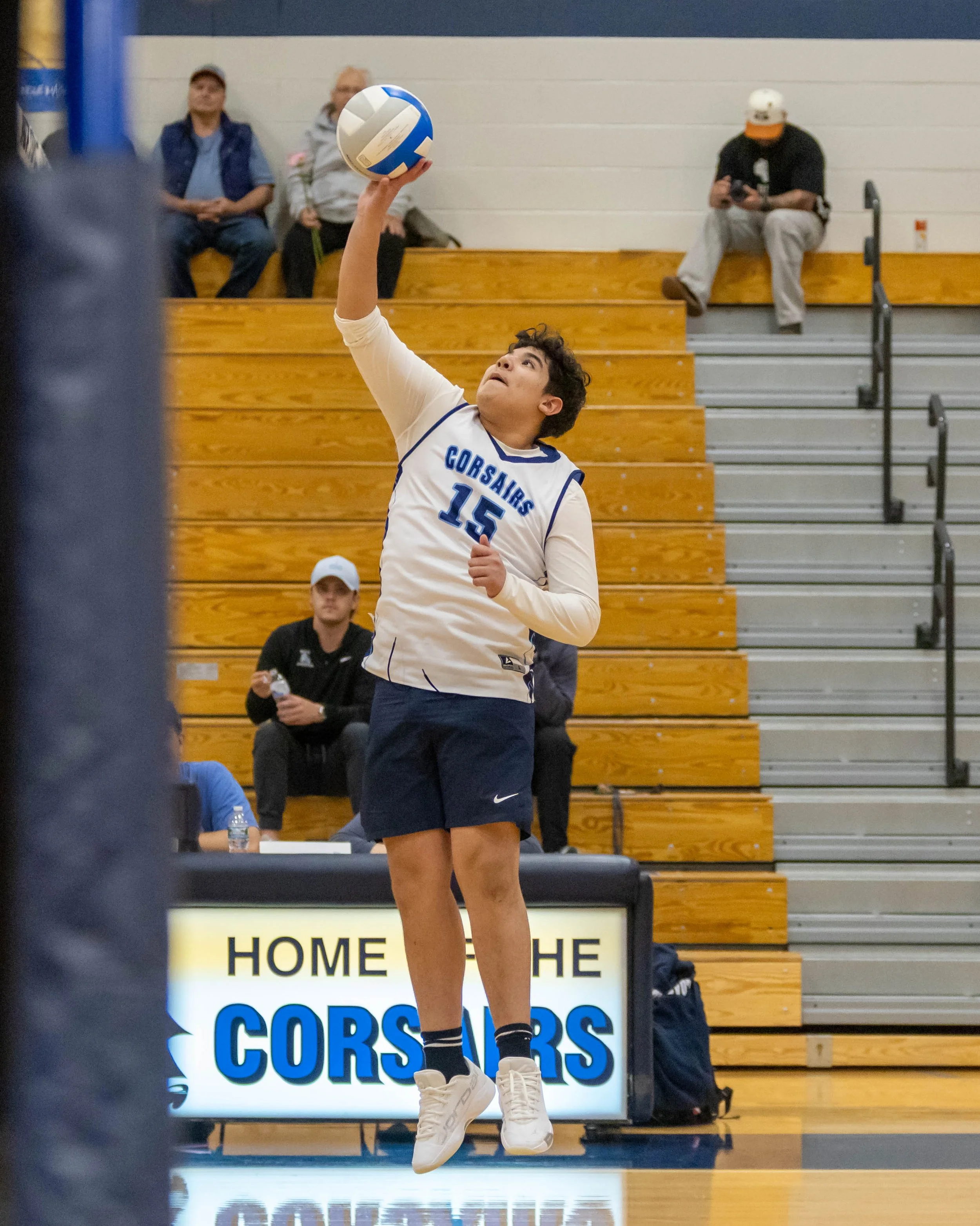 #15 hits the ball