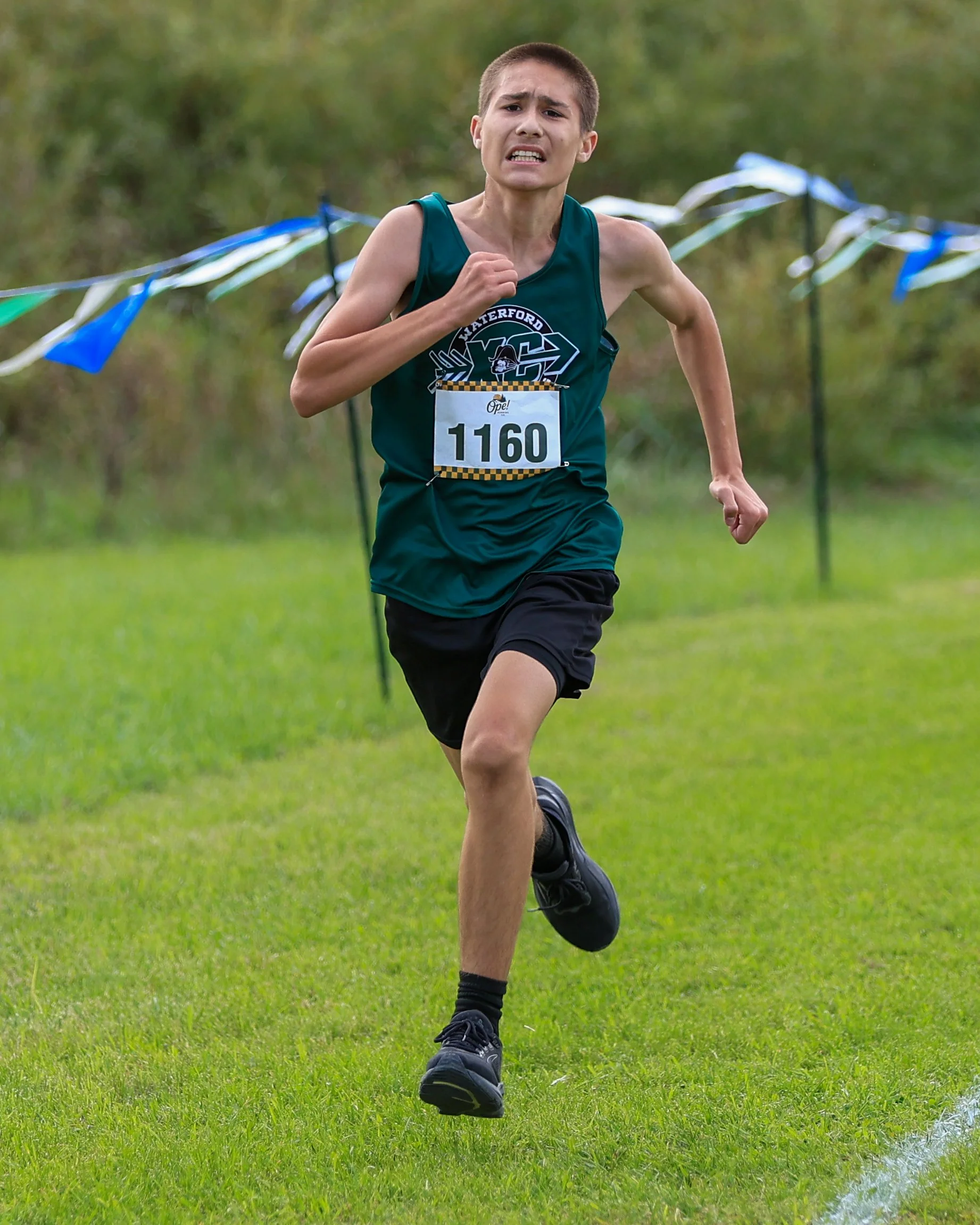 WK runner at the finish line